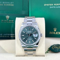 Unworn Rolex Datejust 36 Green Oyster Reference# 126200, Complete set, 2025