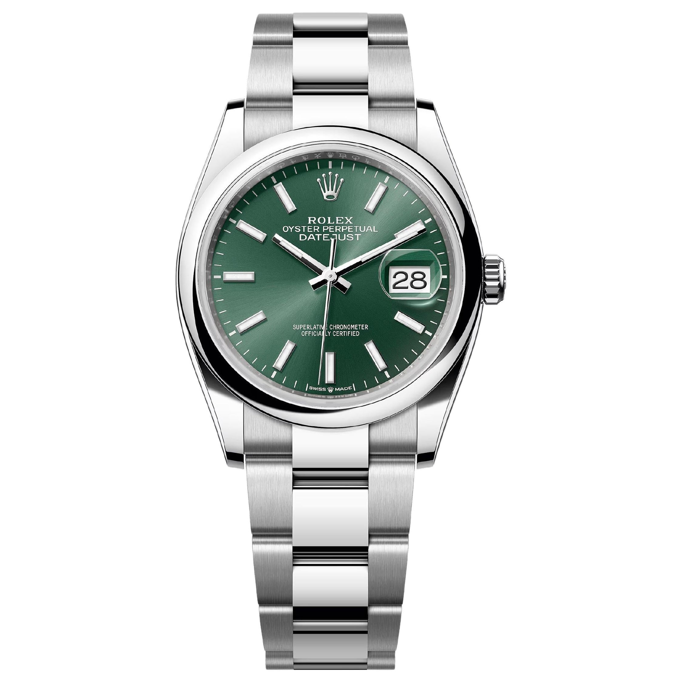 Unworn Rolex Datejust 36 Green Oyster Reference# 126200, Complete set, 2025 For Sale