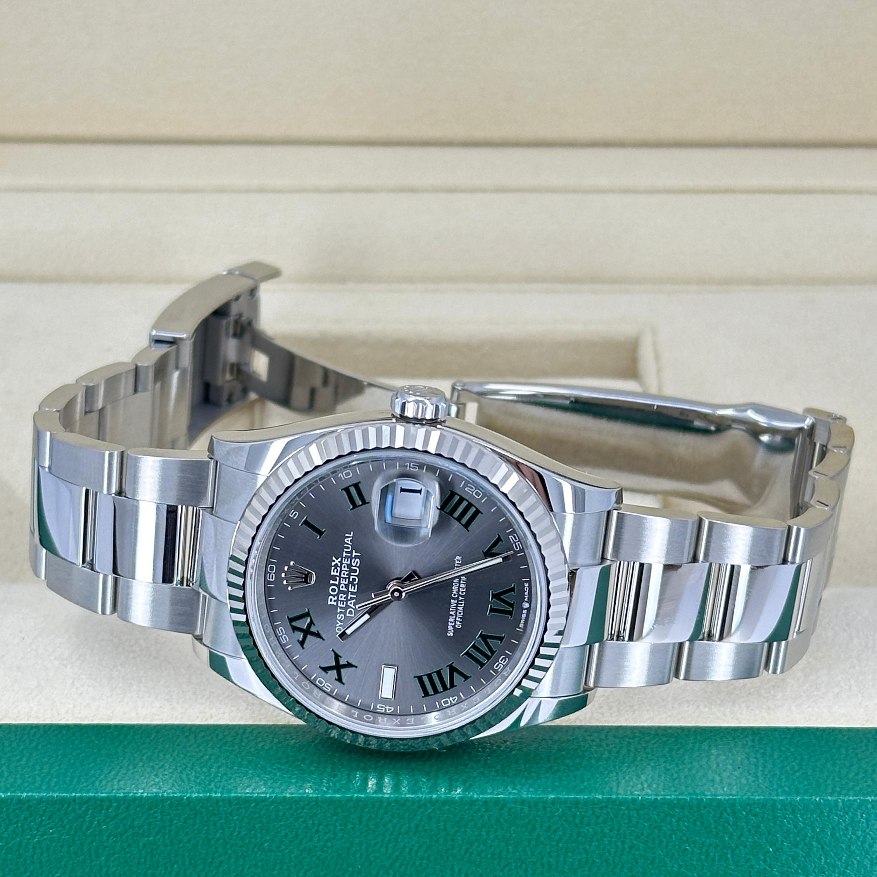 Rolex Datejust 36 Wimbledon Oyster sin usar Referencia# 126234, Juego completo, 2025 en venta 13