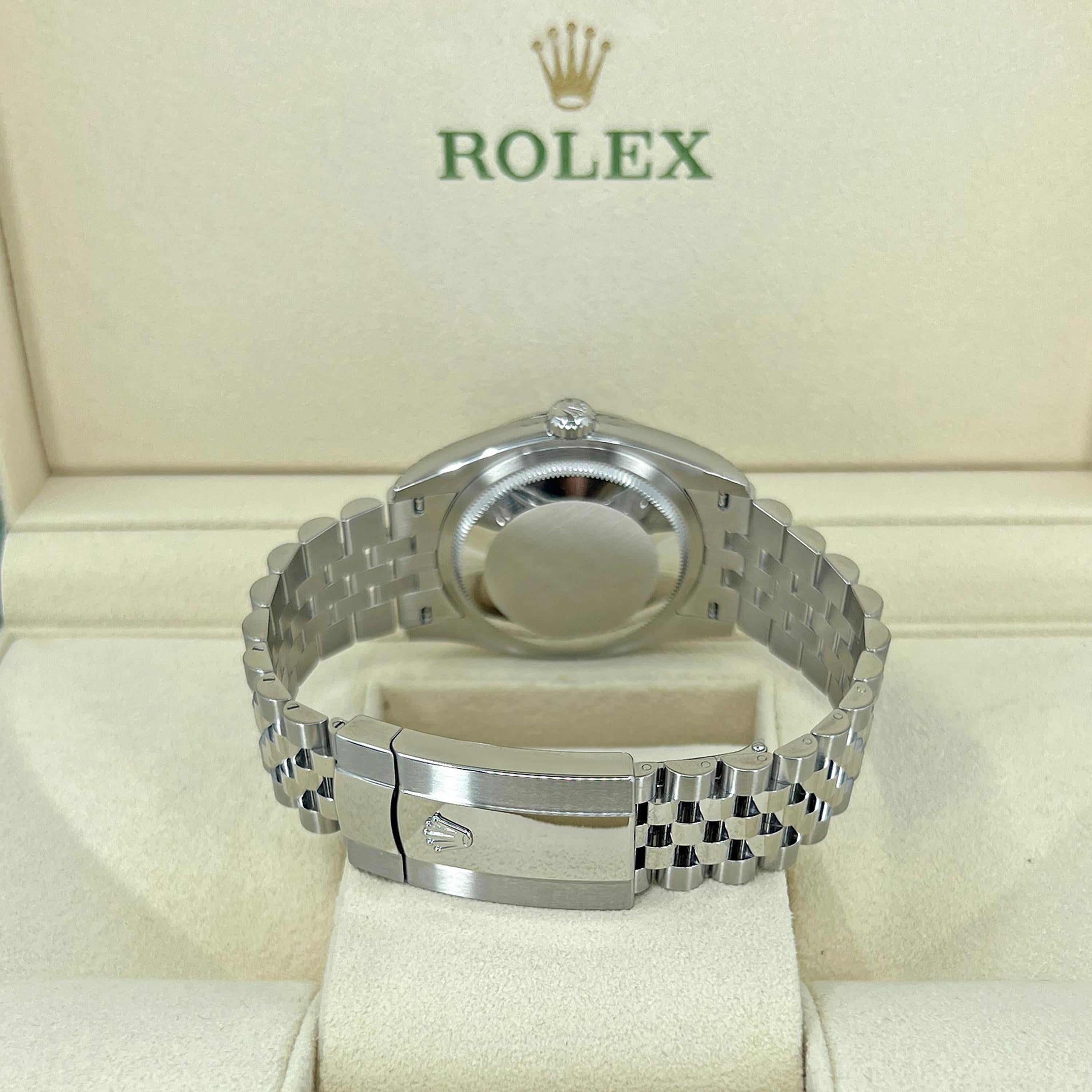 Ungetragene Rolex Datejust 36 Mint Green Jubile Reference# 126234, Komplettset, 2025 im Angebot 8