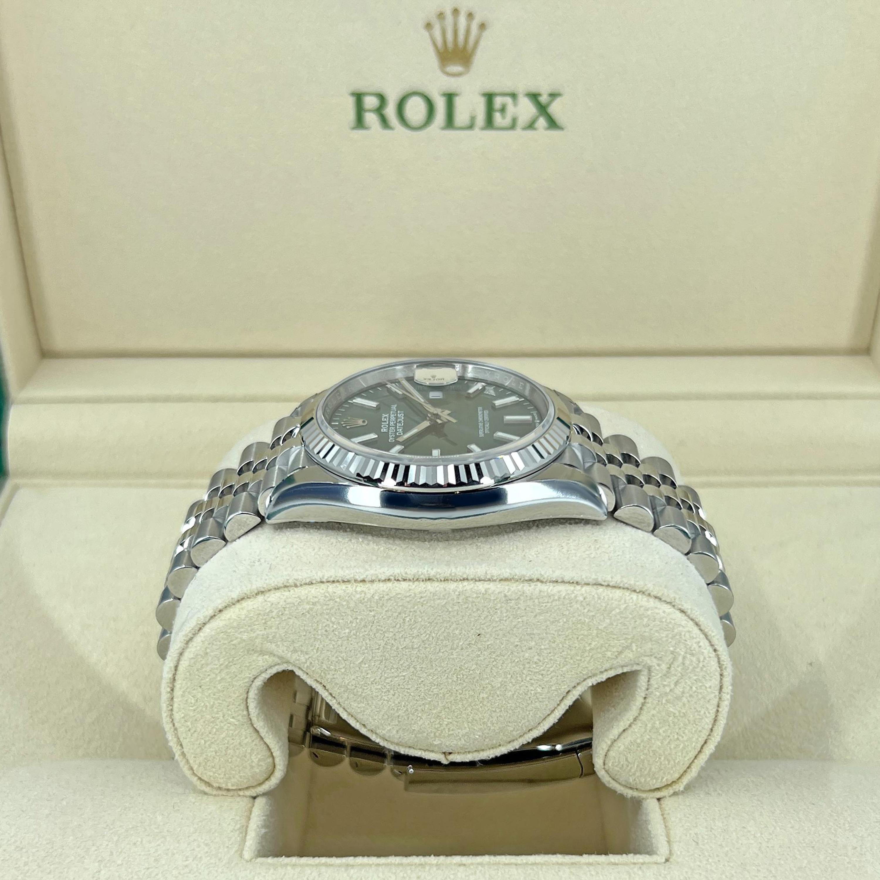 Ungetragene Rolex Datejust 36 Mint Green Jubile Reference# 126234, Komplettset, 2025 im Angebot 9