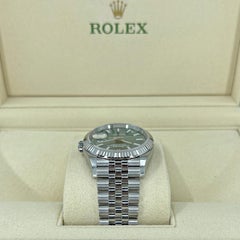 Unworn Rolex Datejust 36 Mint Green Jubile Reference# 126234, Complete set, 2025