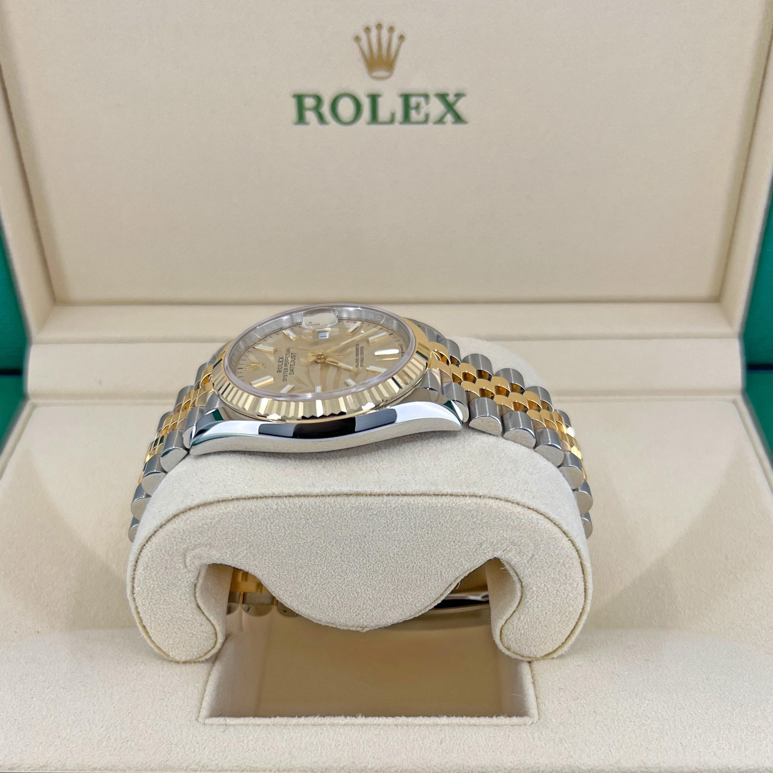 Rolex Datejust 36 Palm Motif Riferimento # 126233, Set completo, 2025 in vendita 1