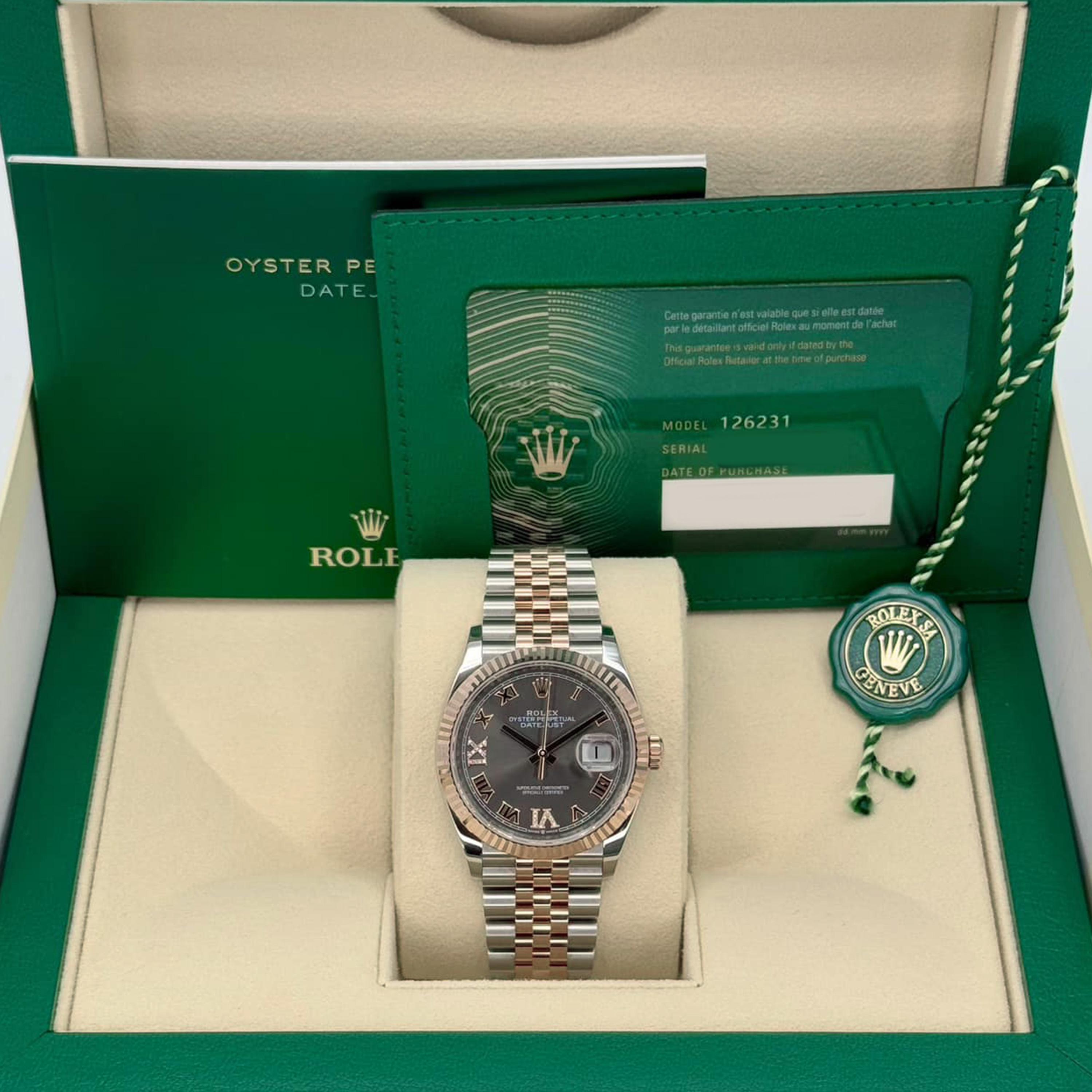 Ungetragene Rolex Datejust 36 Slate Jubilee Reference# 126231, Komplettset, 2025 im Angebot 8