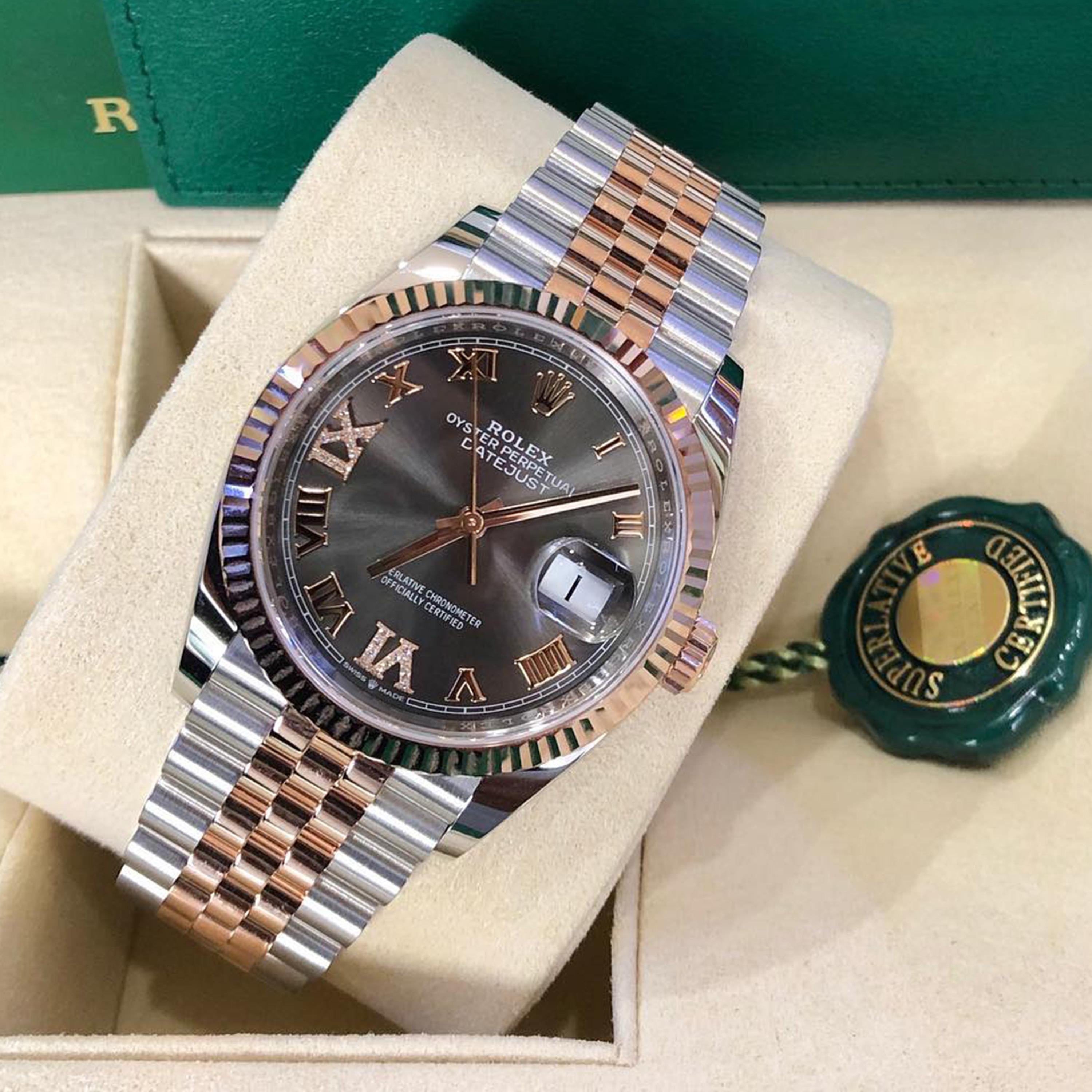 Ungetragene Rolex Datejust 36 Slate Jubilee Reference# 126231, Komplettset, 2025 für Damen oder Herren im Angebot