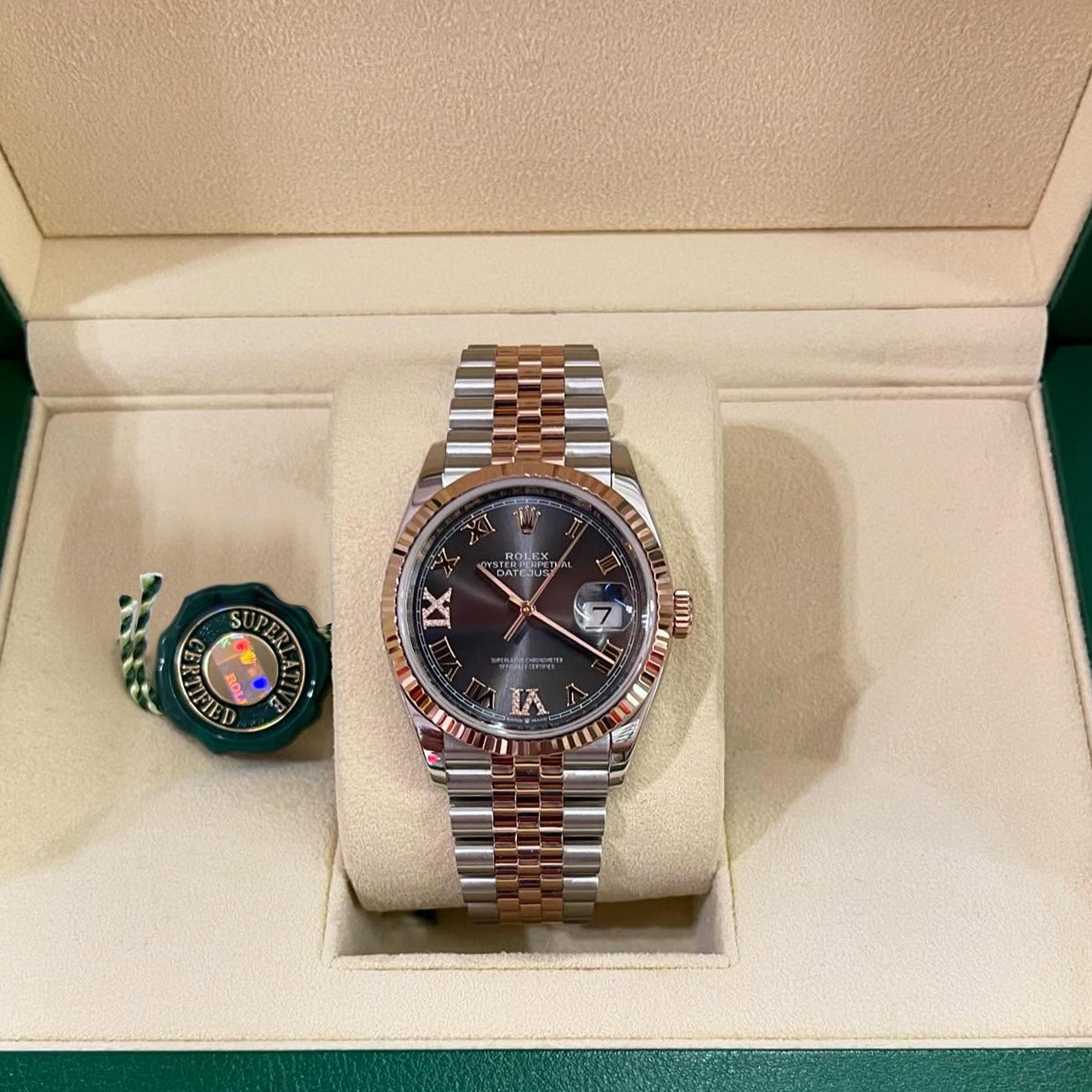 Ungetragene Rolex Datejust 36 Slate Jubilee Reference# 126231, Komplettset, 2025 im Angebot 2