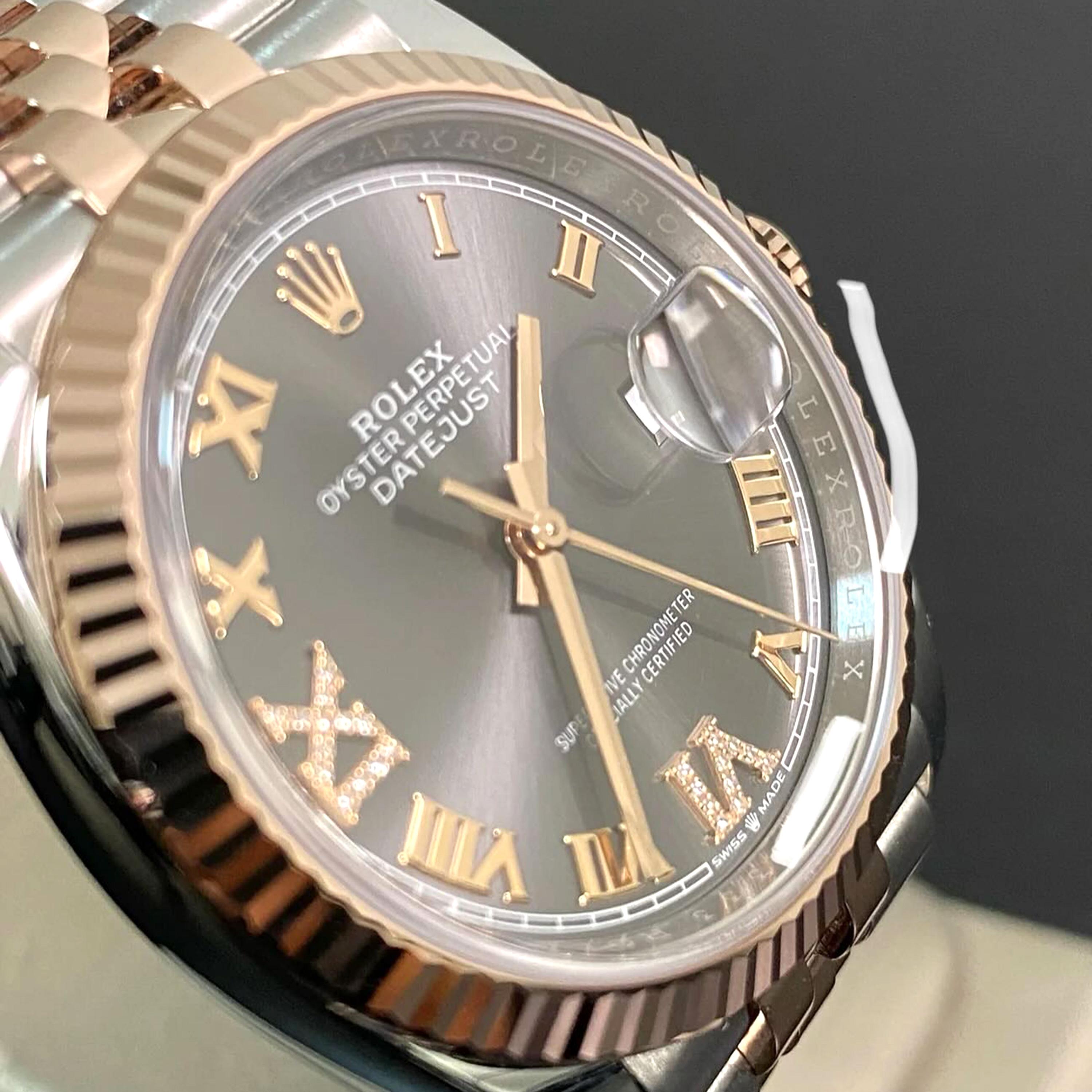 Ungetragene Rolex Datejust 36 Slate Jubilee Reference# 126231, Komplettset, 2025 im Angebot 3