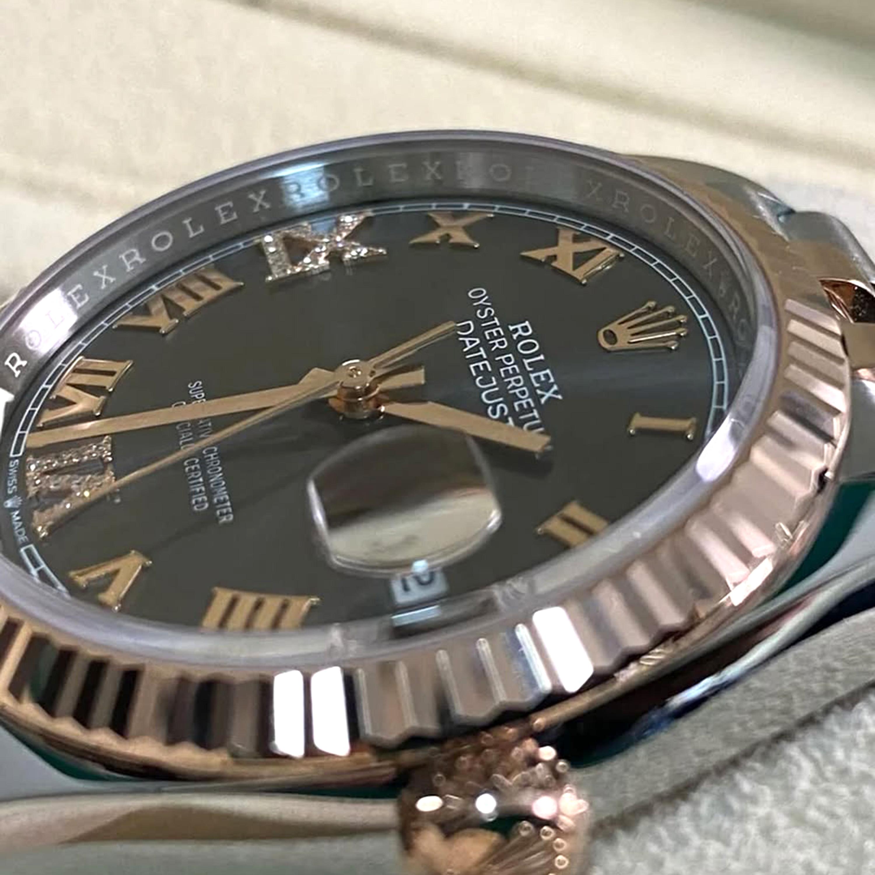 Ungetragene Rolex Datejust 36 Slate Jubilee Reference# 126231, Komplettset, 2025 im Angebot 4