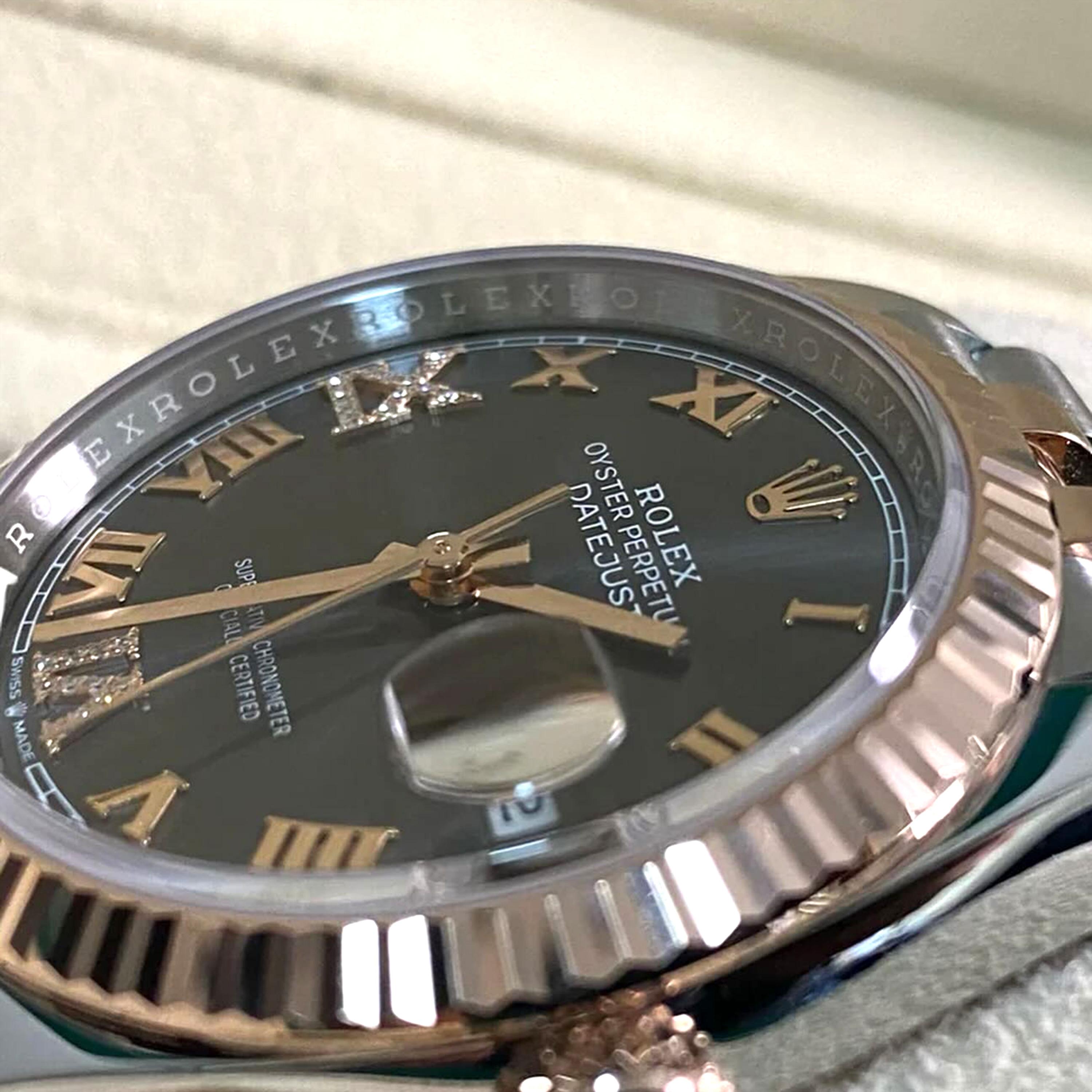 Ungetragene Rolex Datejust 36 Slate Jubilee Reference# 126231, Komplettset, 2025 im Angebot 5