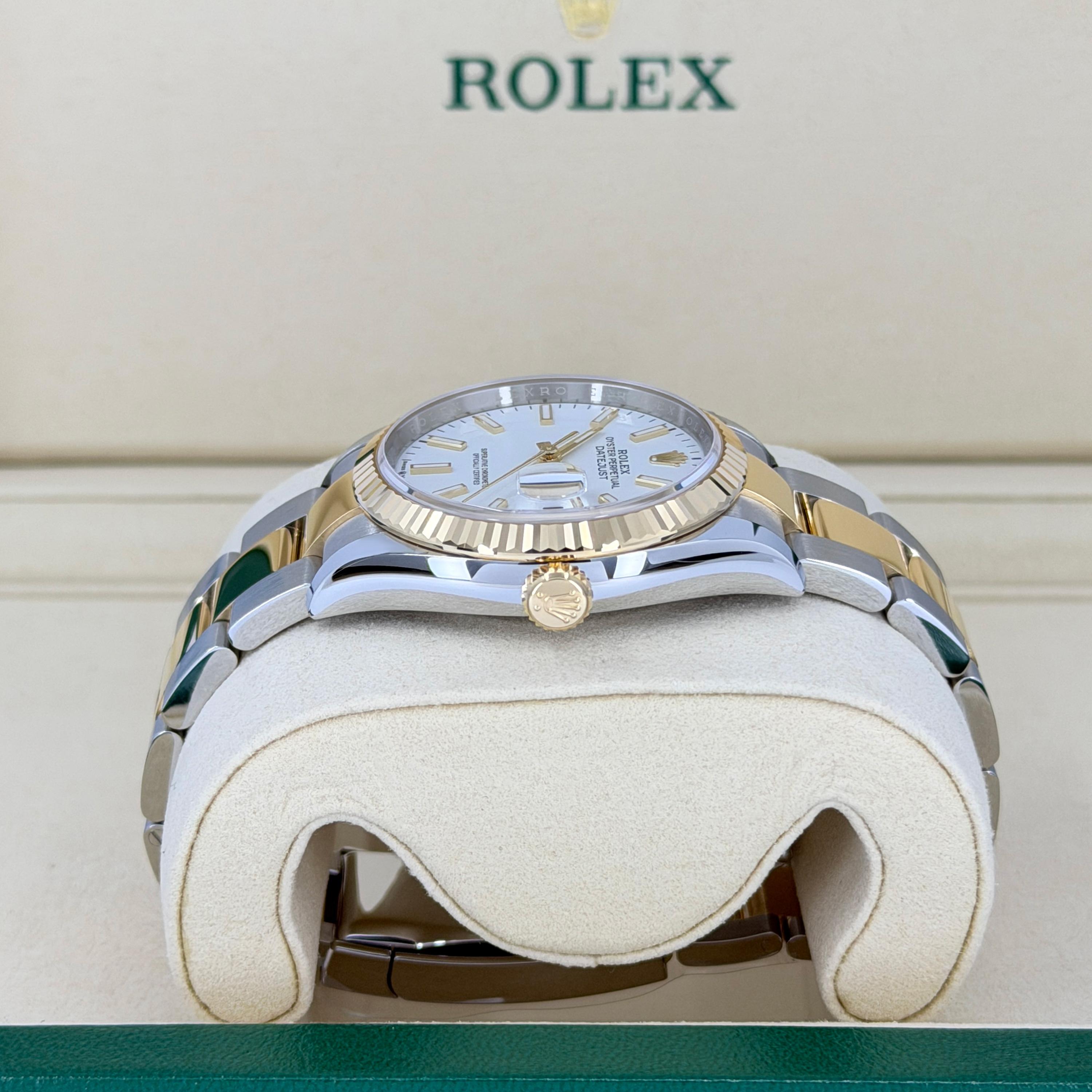 Unworn Rolex Datejust 36 White Oyster Reference# , Complete set, 2025 For Sale 2