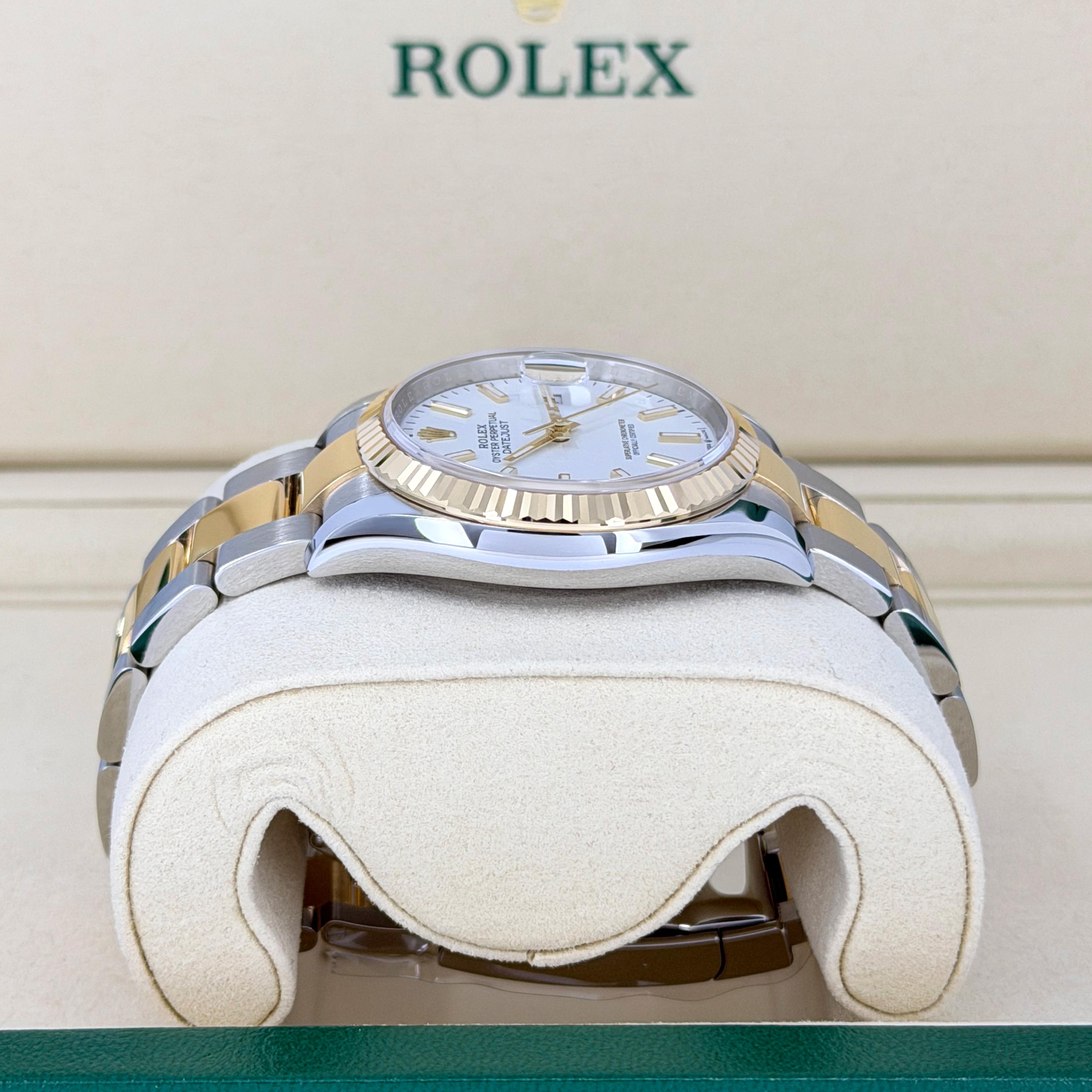 Unworn Rolex Datejust 36 White Oyster Reference# , Complete set, 2025 For Sale 3