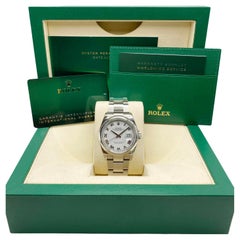 Rolex Datejust 36mm 126200 Acciaio Quadrante Romano Bianco Orologio Oyster Non Indossato B&P