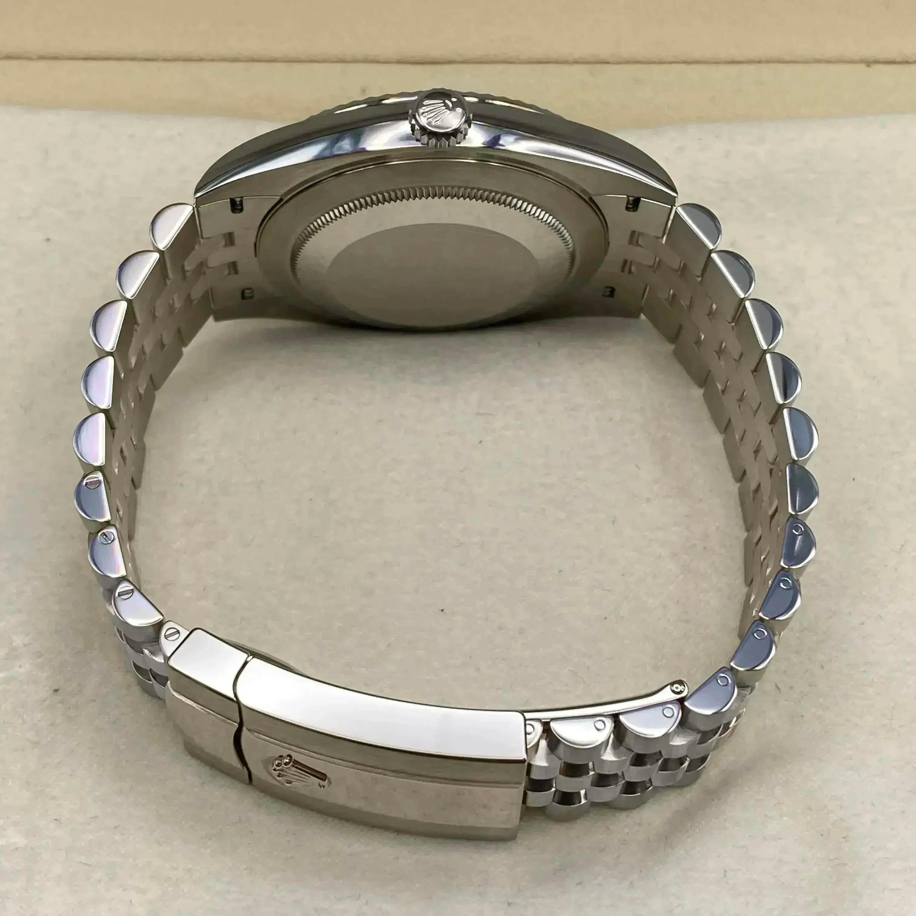 Unworn Rolex Datejust 36mm Jubilee Steel Grey Wimbledon Dial Watch 126200 For Sale 2