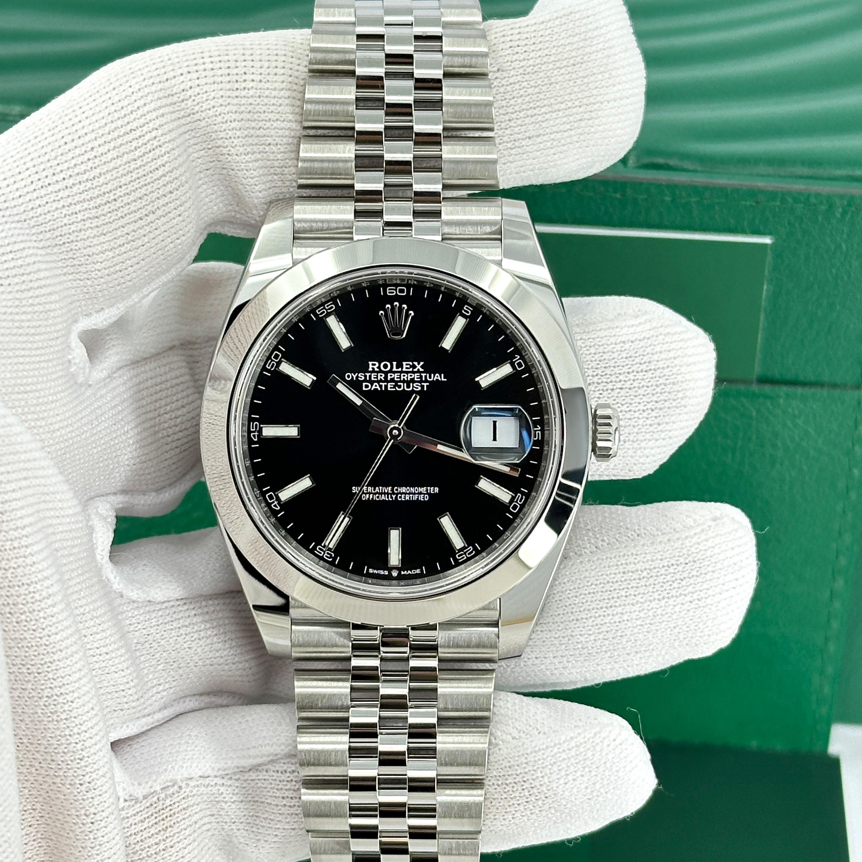 Ungetragene Rolex Datejust 41 Black Jubilee Reference# 126300, Komplettset, 2025 im Angebot 8