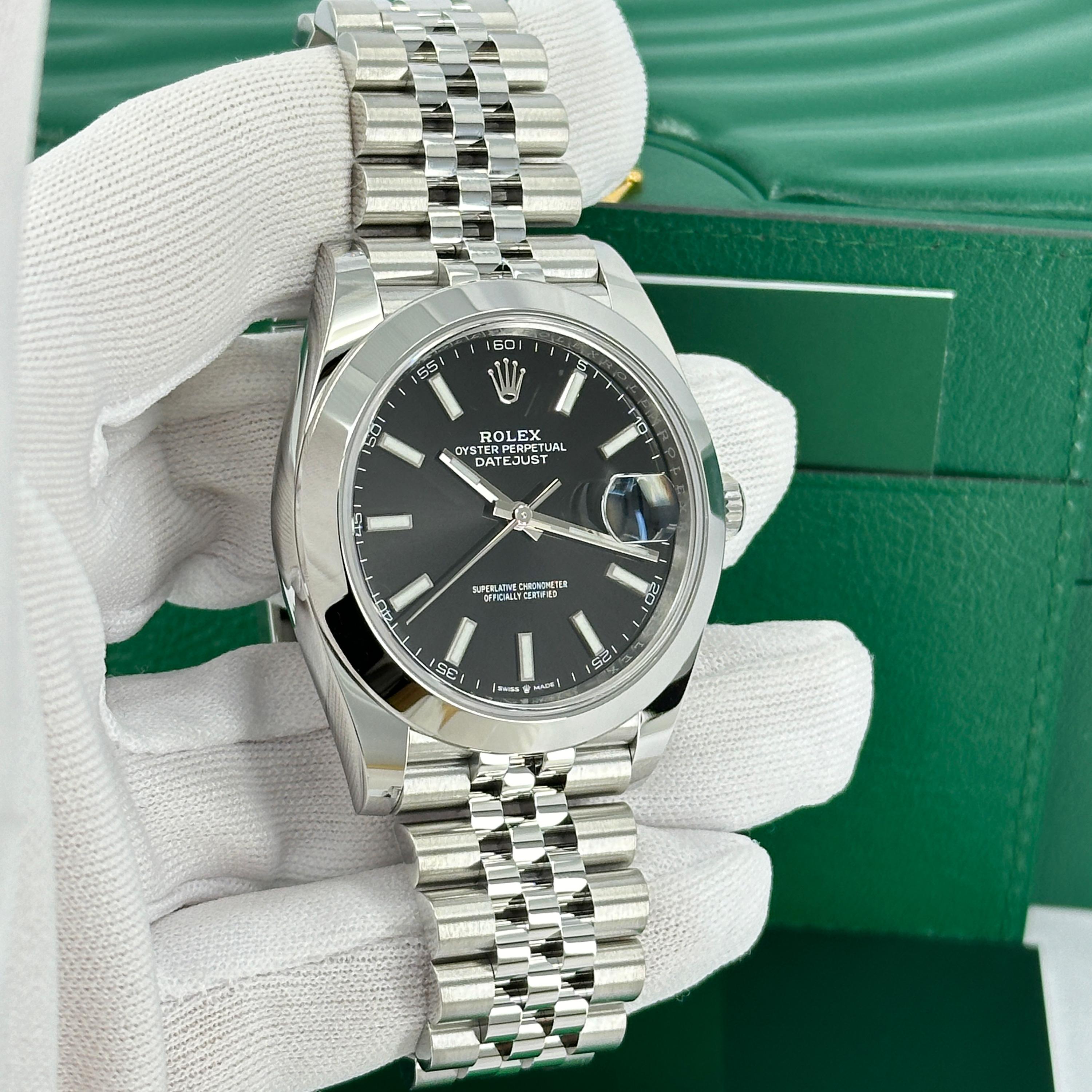Ungetragene Rolex Datejust 41 Black Jubilee Reference# 126300, Komplettset, 2025 im Angebot 9