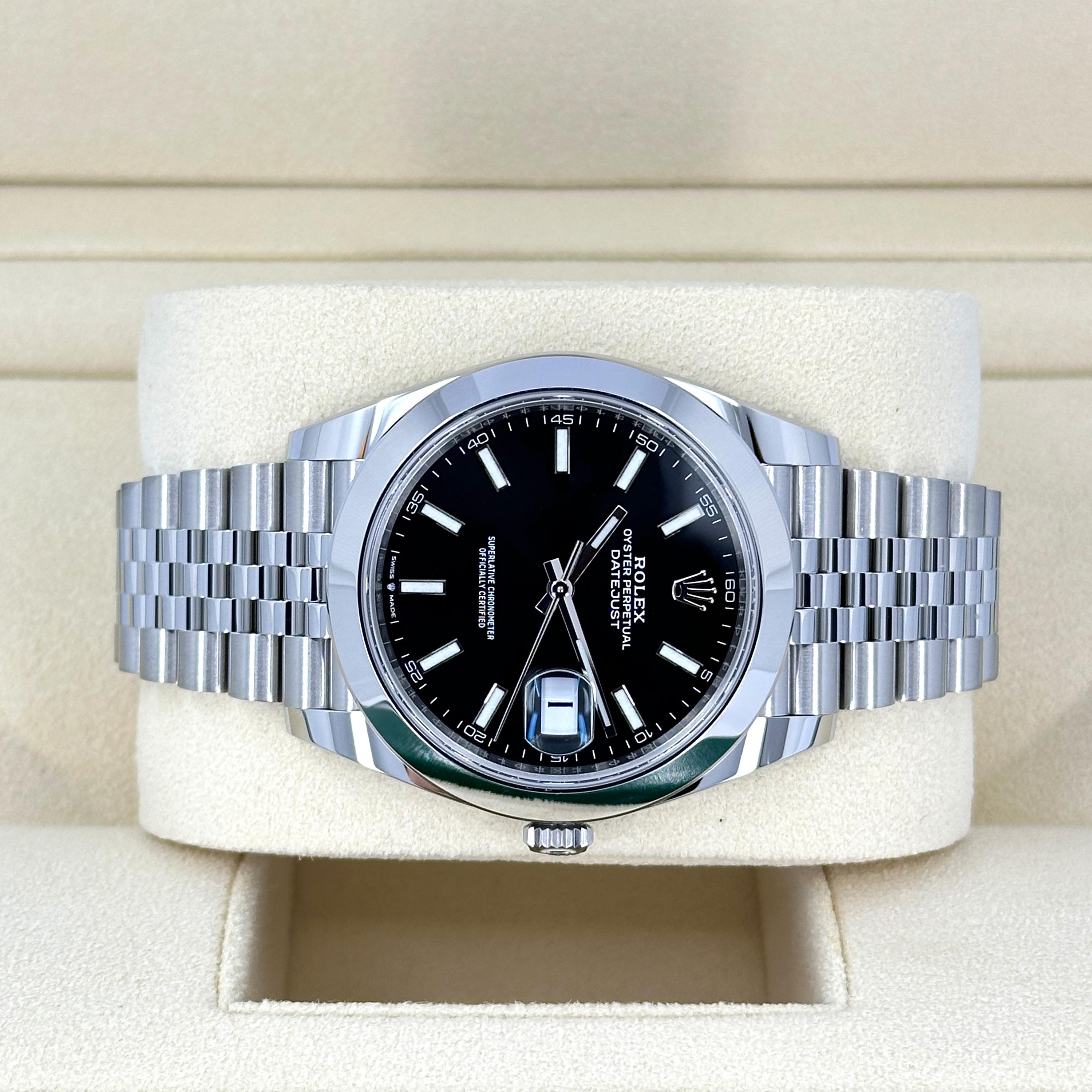 Ungetragene Rolex Datejust 41 Black Jubilee Reference# 126300, Komplettset, 2025 im Angebot 4
