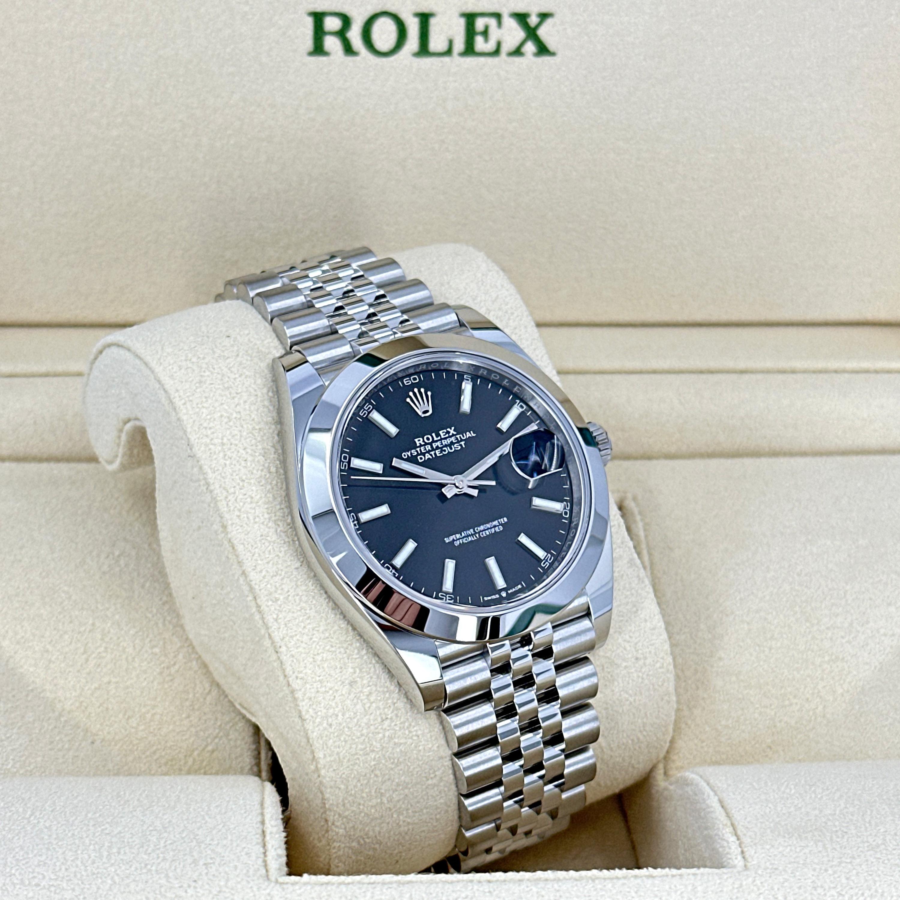 Ungetragene Rolex Datejust 41 Black Jubilee Reference# 126300, Komplettset, 2025 im Angebot 5