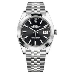Used Unworn Rolex Datejust 41 Black Jubilee Reference# 126300, Complete set, 2025