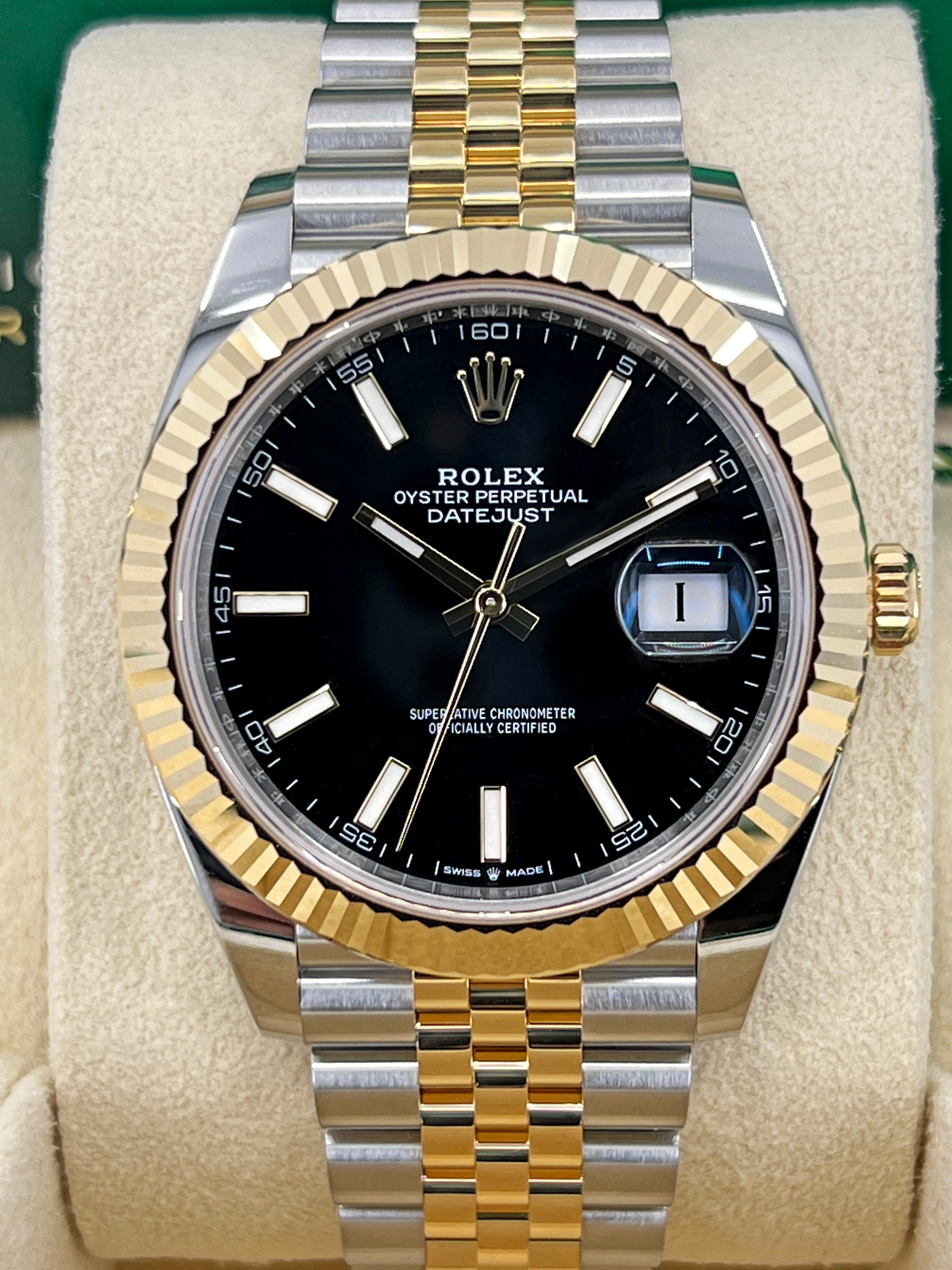 Unworn Rolex Datejust 41 Black Jubilee Reference# 126333, Complete set, 2025 In New Condition For Sale In New York, NY