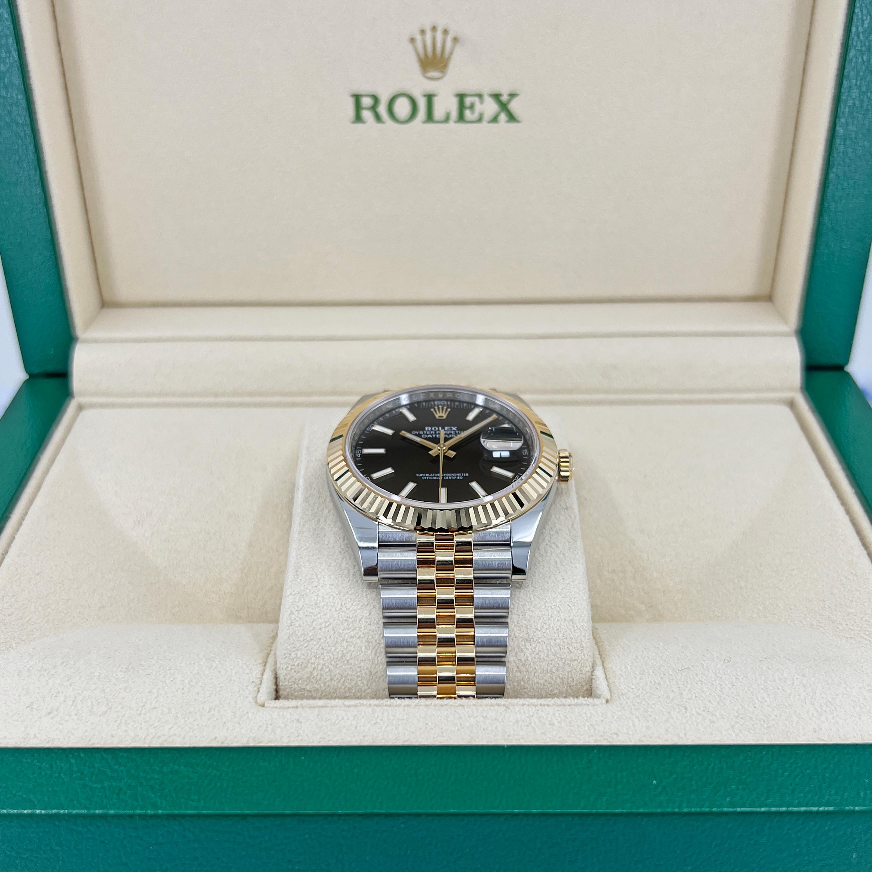 Women's or Men's Unworn Rolex Datejust 41 Black Jubilee Reference# 126333, Complete set, 2025 For Sale