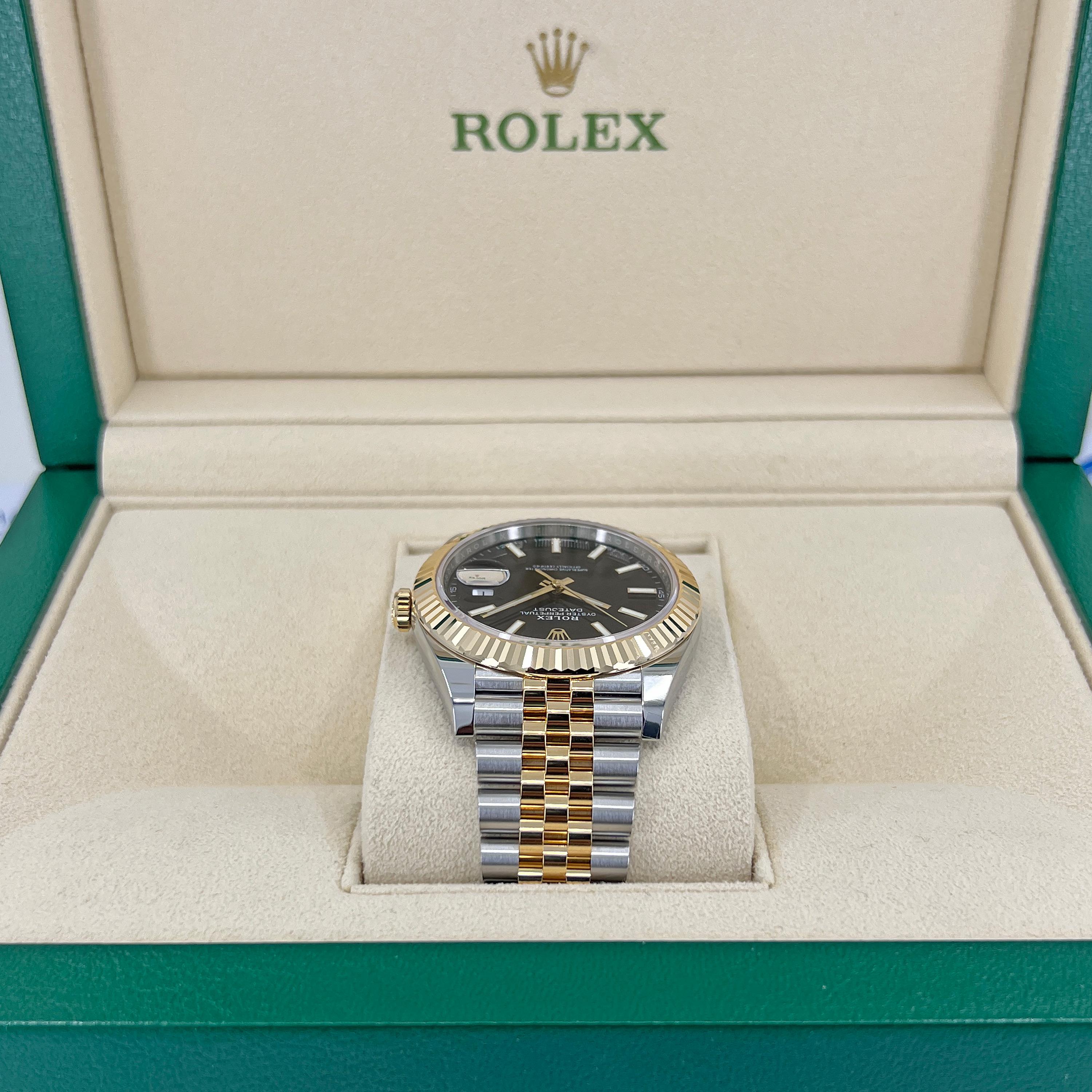 Unworn Rolex Datejust 41 Black Jubilee Reference# 126333, Complete set, 2025 For Sale 2