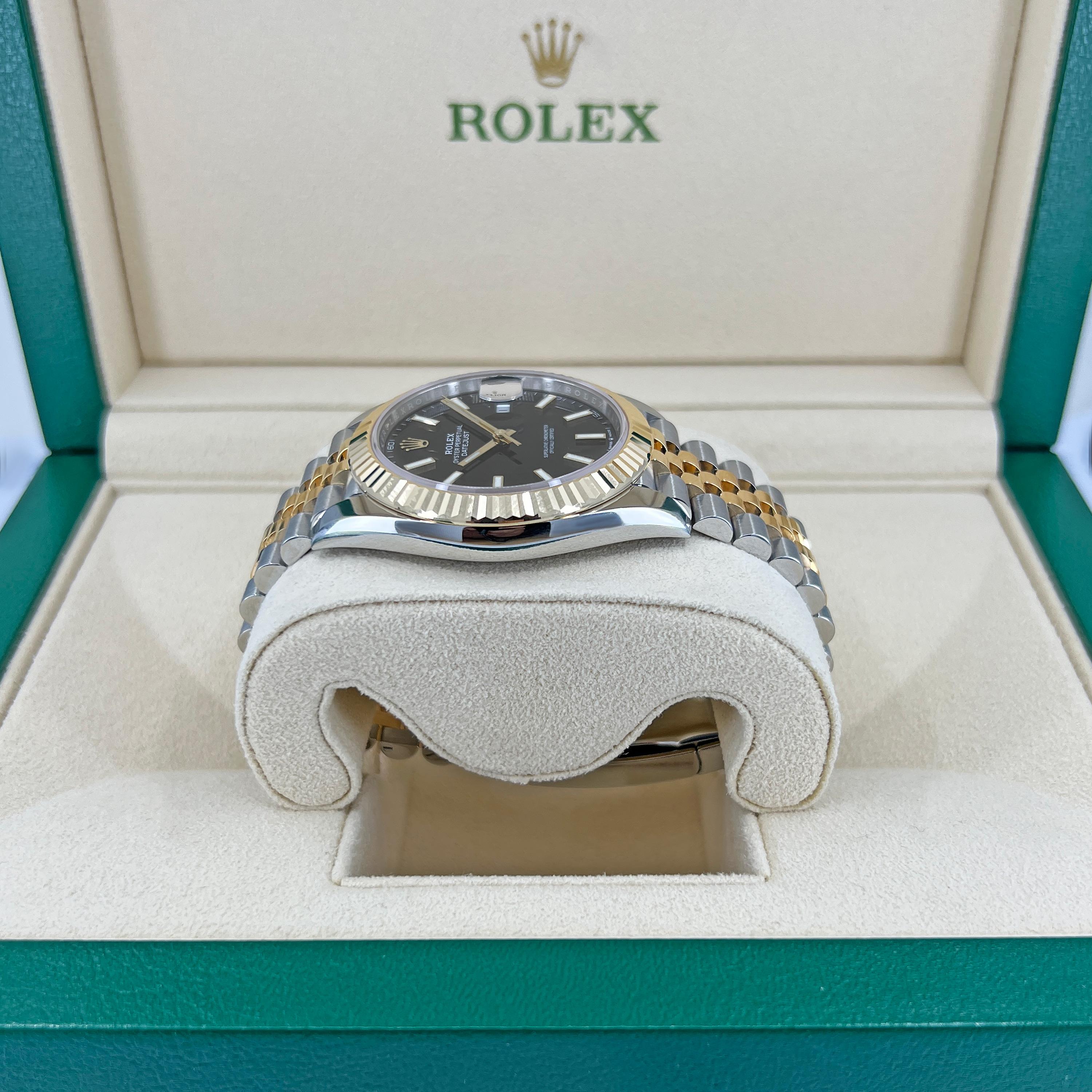 Unworn Rolex Datejust 41 Black Jubilee Reference# 126333, Complete set, 2025 For Sale 3