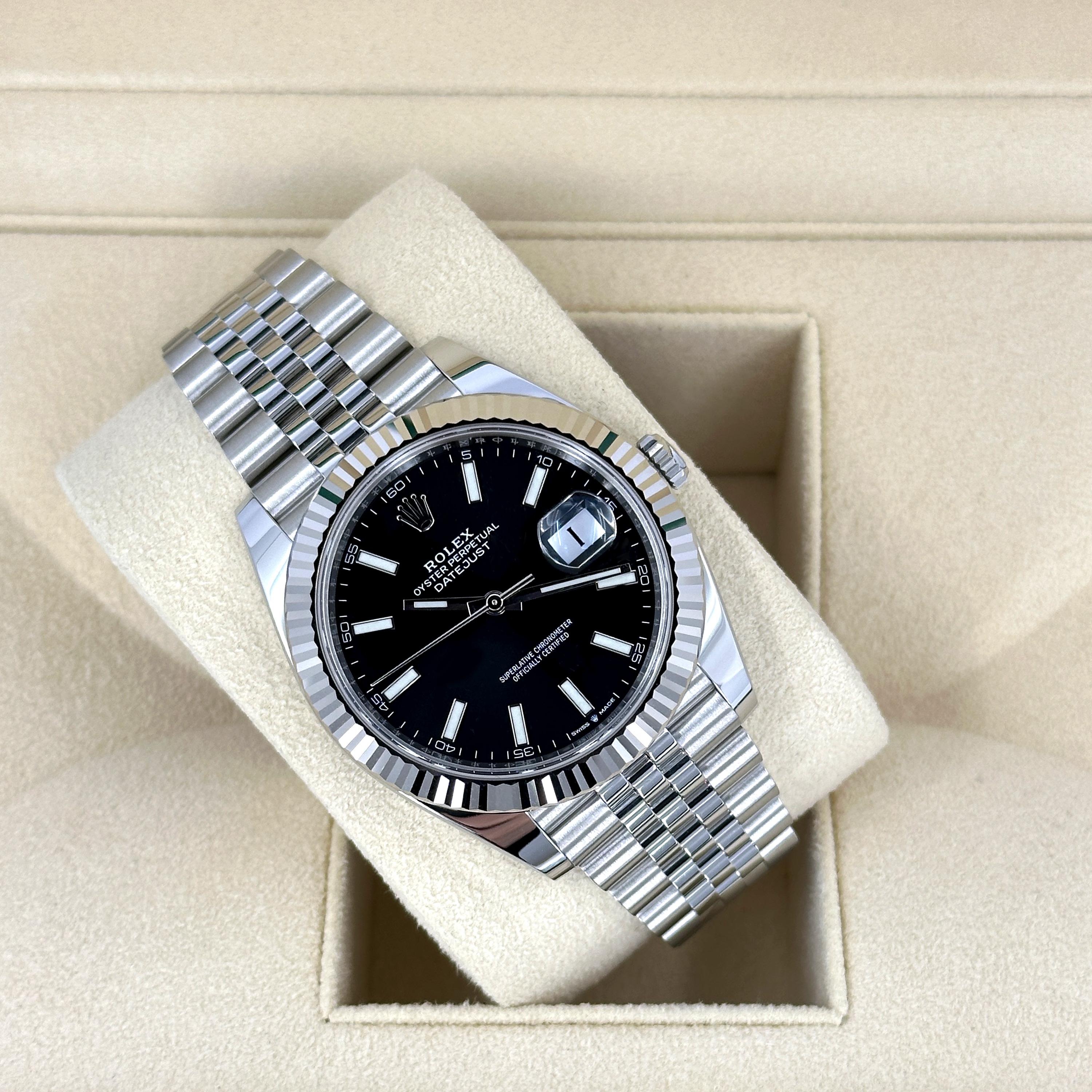Ungetragene Rolex Datejust 41 Black Jubilee Reference# 126334, Komplettset, 2025 im Angebot 6