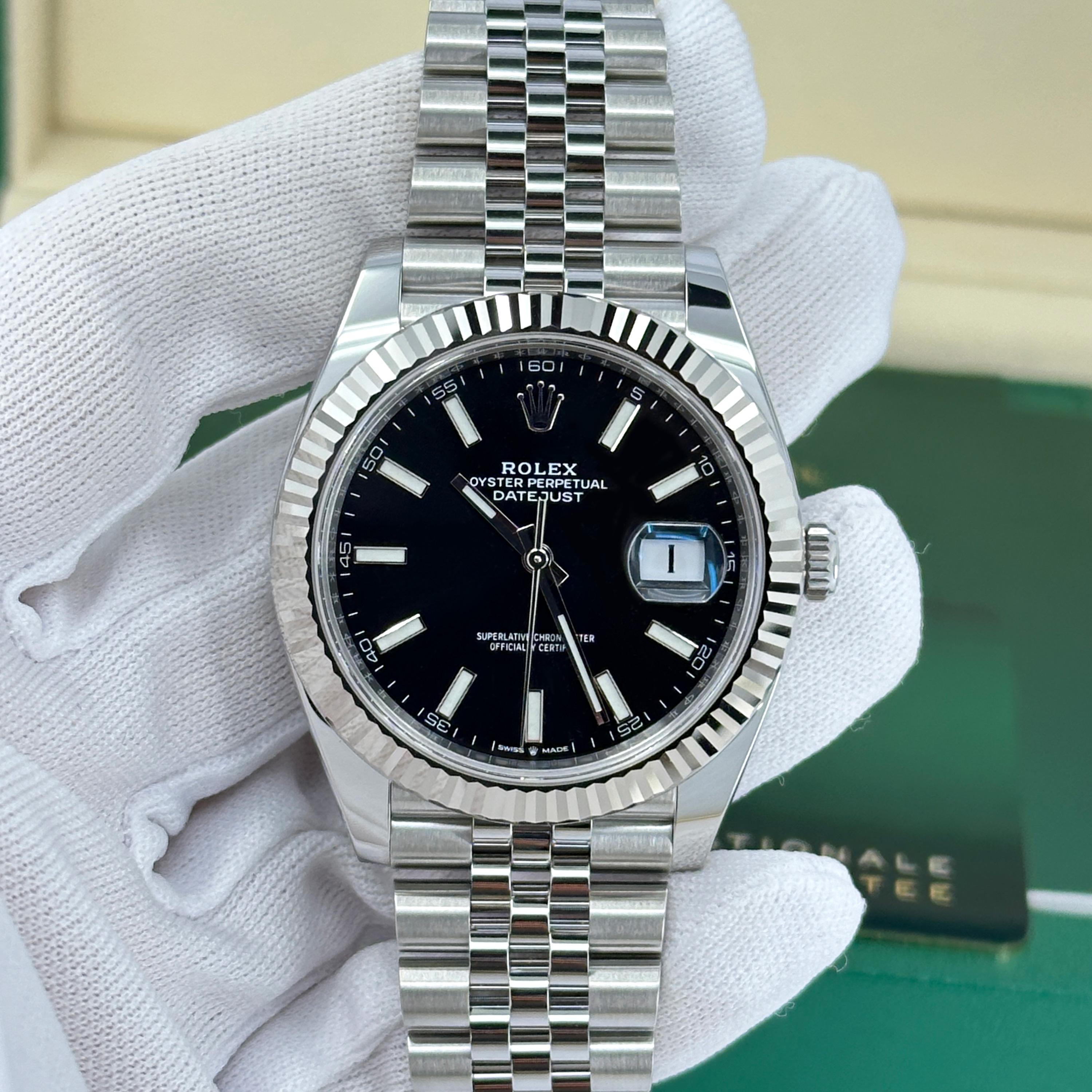Ungetragene Rolex Datejust 41 Black Jubilee Reference# 126334, Komplettset, 2025 im Angebot 10