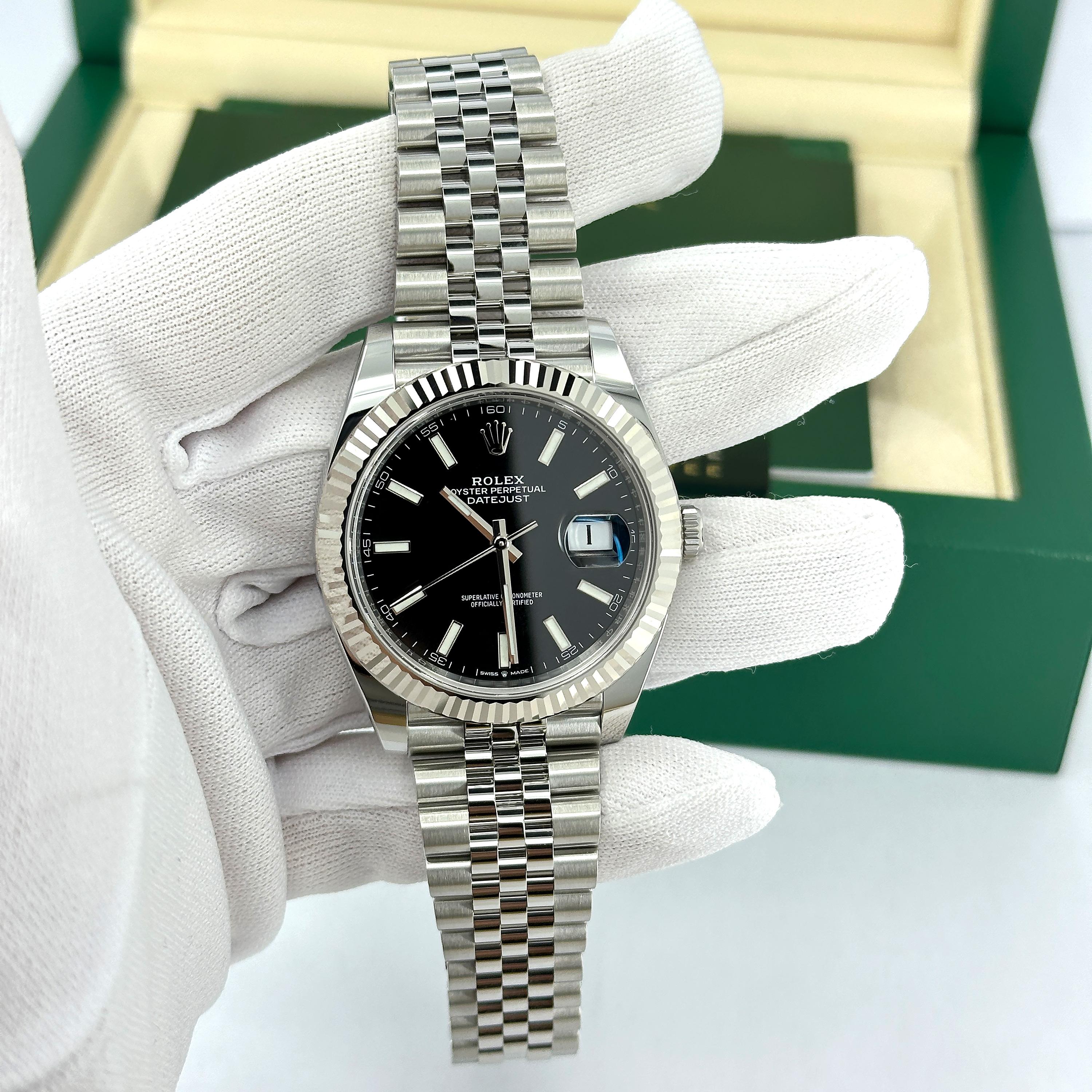 Ungetragene Rolex Datejust 41 Black Jubilee Reference# 126334, Komplettset, 2025 im Angebot 12