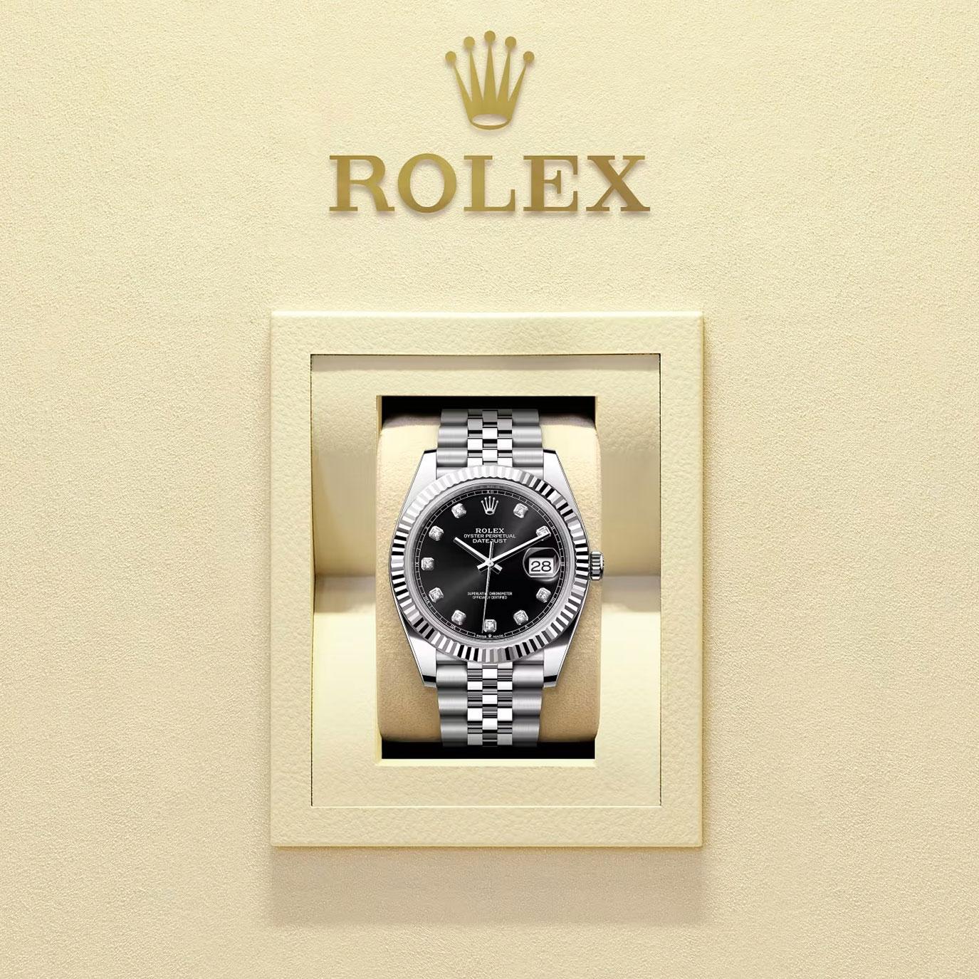 Ungetragene Rolex Datejust 41 Black Jubilee Reference# 126334, Komplettset, 2025 für Damen oder Herren im Angebot
