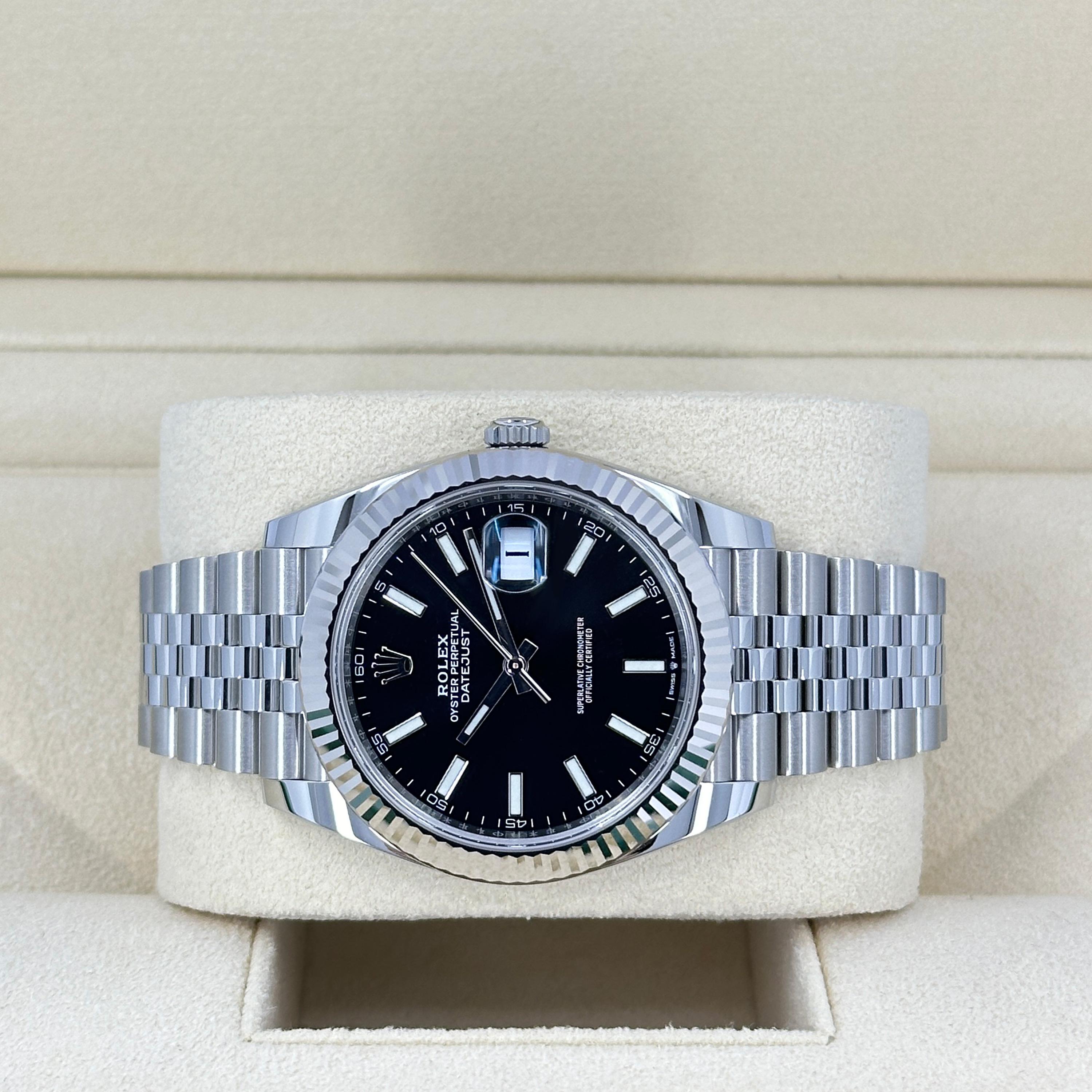Ungetragene Rolex Datejust 41 Black Jubilee Reference# 126334, Komplettset, 2025 im Angebot 2