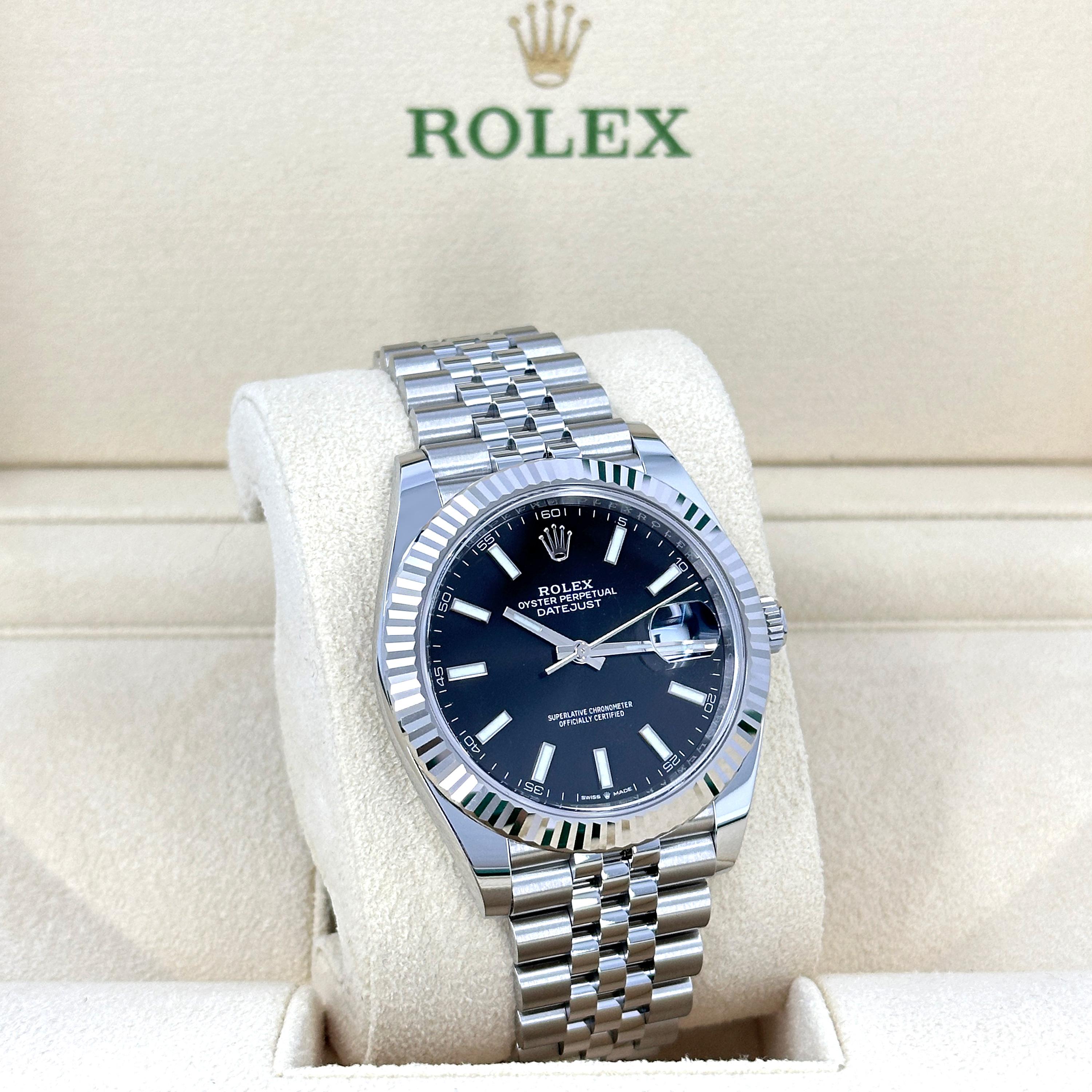 Ungetragene Rolex Datejust 41 Black Jubilee Reference# 126334, Komplettset, 2025 im Angebot 3