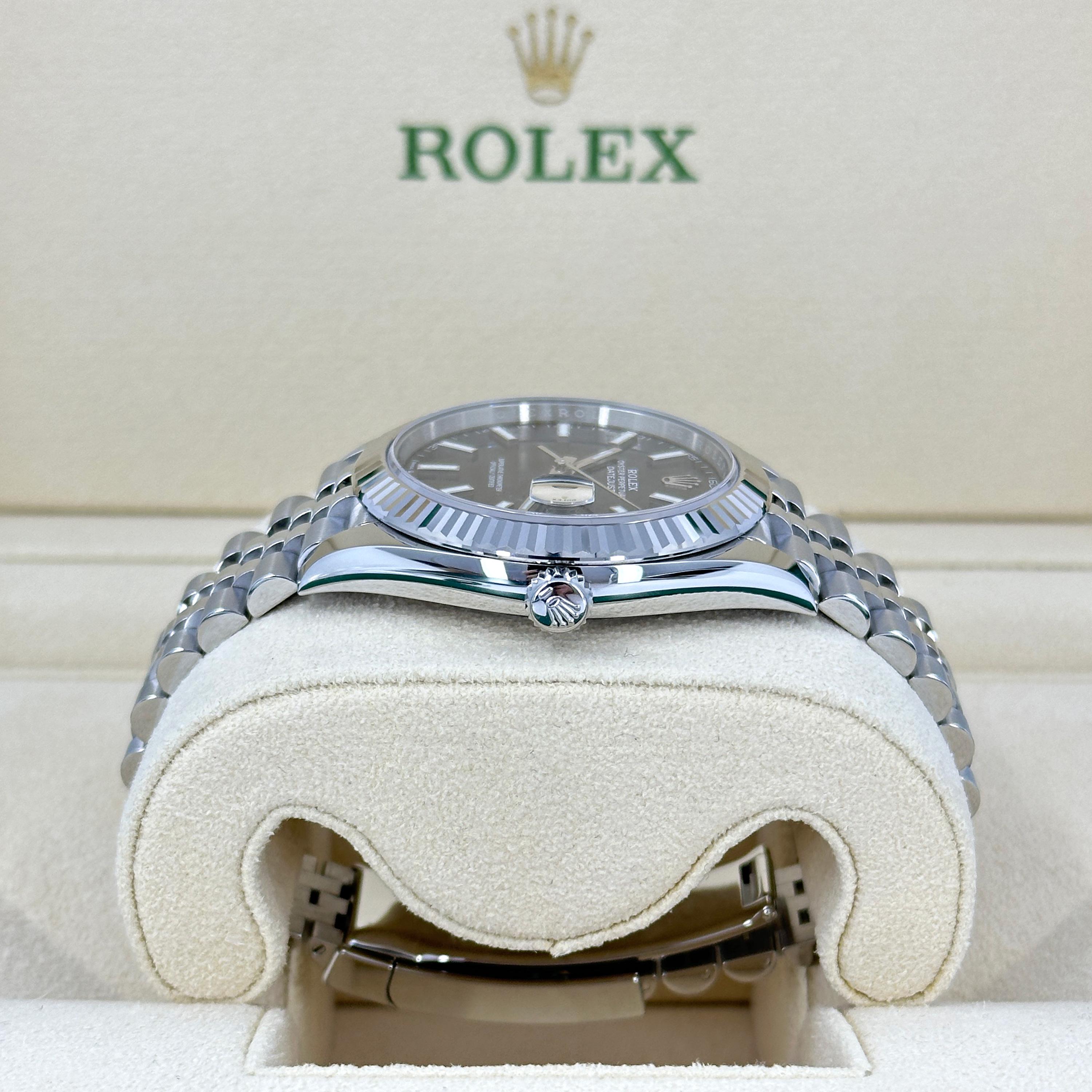 Ungetragene Rolex Datejust 41 Black Jubilee Reference# 126334, Komplettset, 2025 im Angebot 5