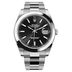 Used Unworn Rolex Datejust 41 Black Oyster Reference# 126300, Complete set, 2025