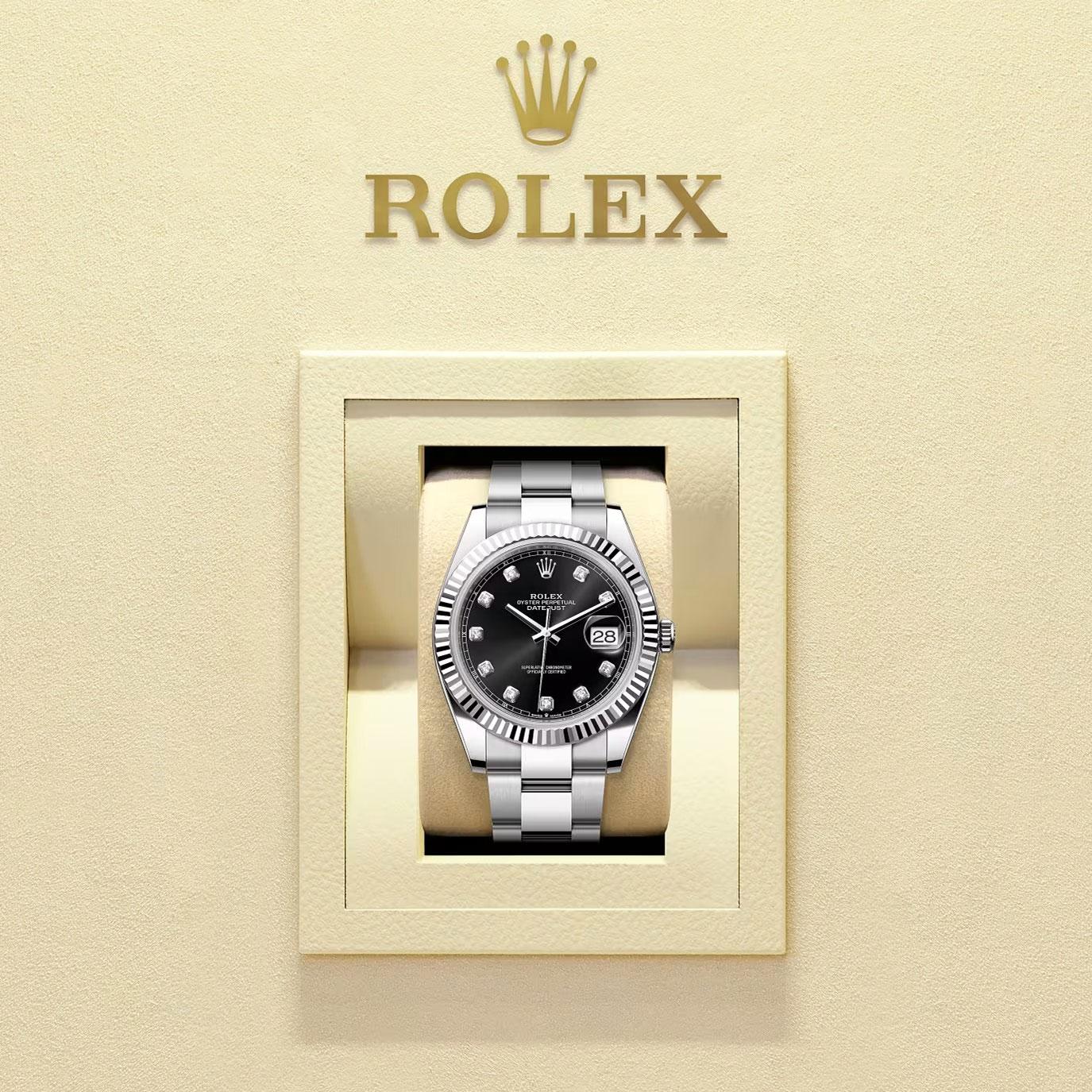 Ungetragene Rolex Datejust 41 Schwarz Oyster Reference# 126334, Komplettset, 2025 im Angebot 2