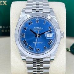 Ungetragene Rolex Datejust 41 Blue Jubilee Reference# 126300, Komplettset, 2025