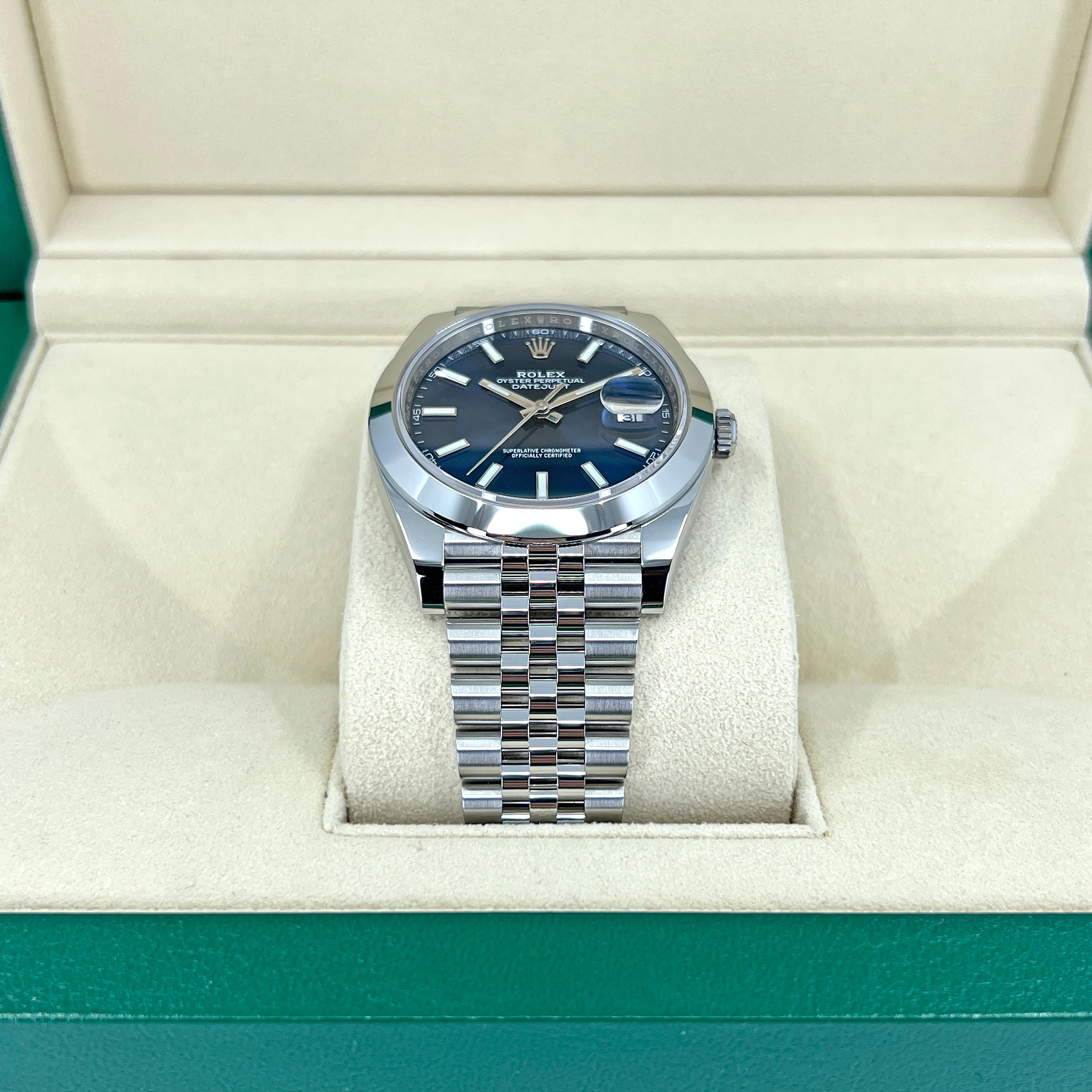 da uomo o donna Rolex Datejust 41 Blue Jubilee Riferimento n. 126300, Set completo, 2025 in vendita