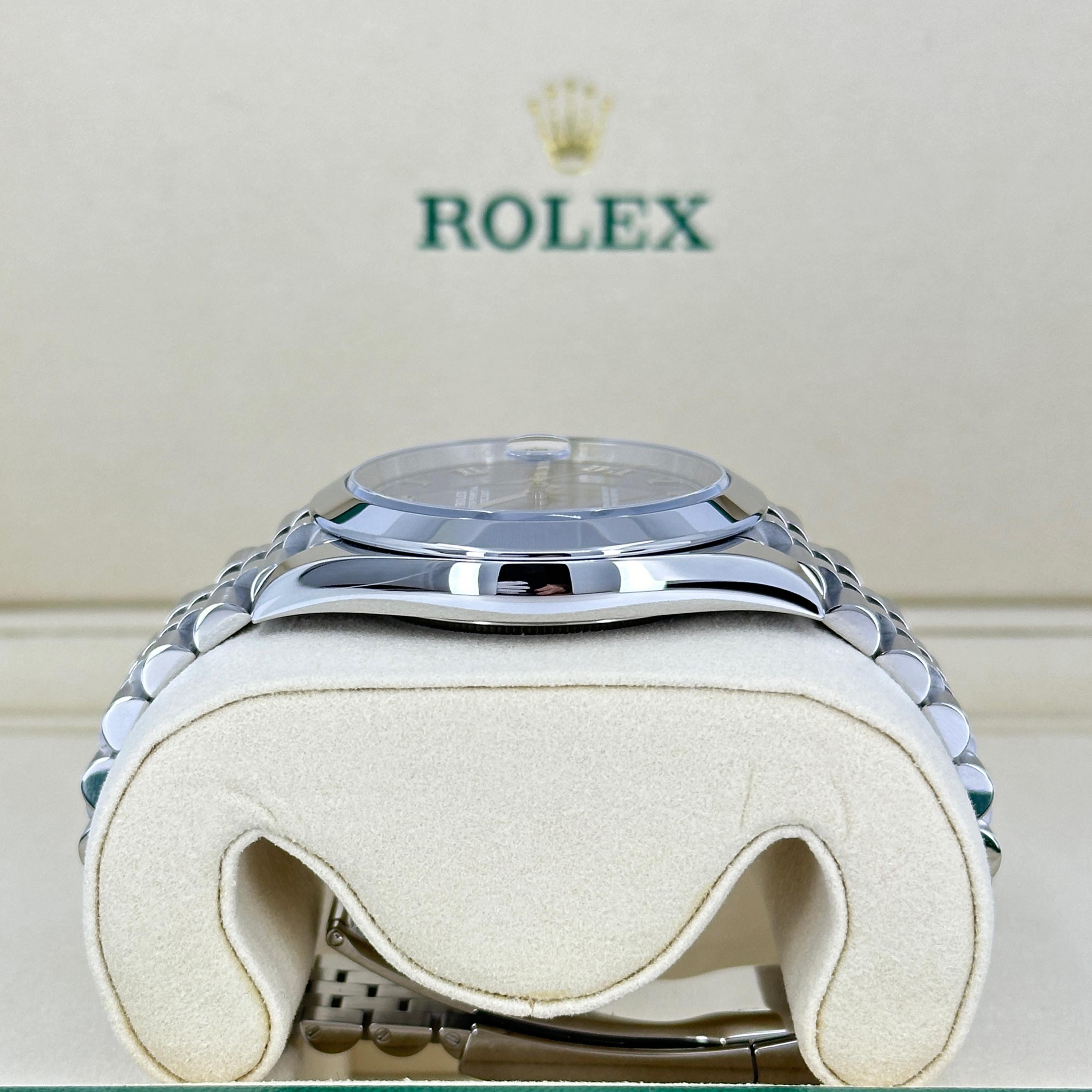 Ungetragene Rolex Datejust 41 Blue Jubilee Reference# 126300, Komplettset, 2025 im Angebot 2