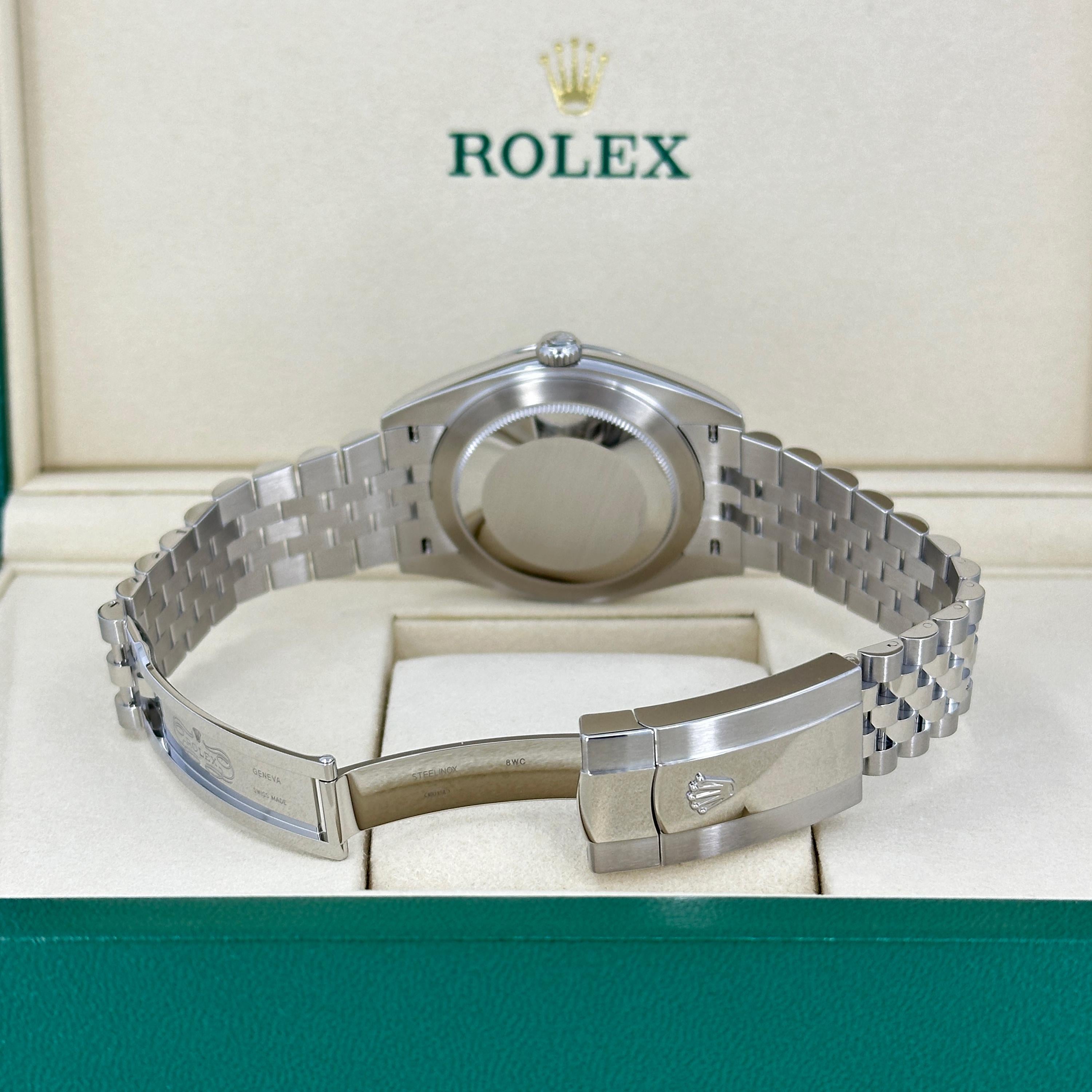 Ungetragene Rolex Datejust 41 Blue Jubilee Reference# 126300, Komplettset, 2025 im Angebot 5