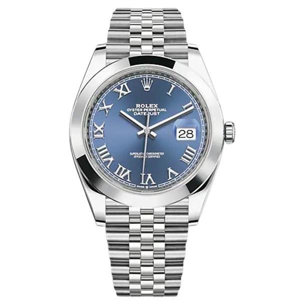 Ungetragene Rolex Datejust 41 Blue Jubilee Reference# 126300, Komplettset, 2025 im Angebot