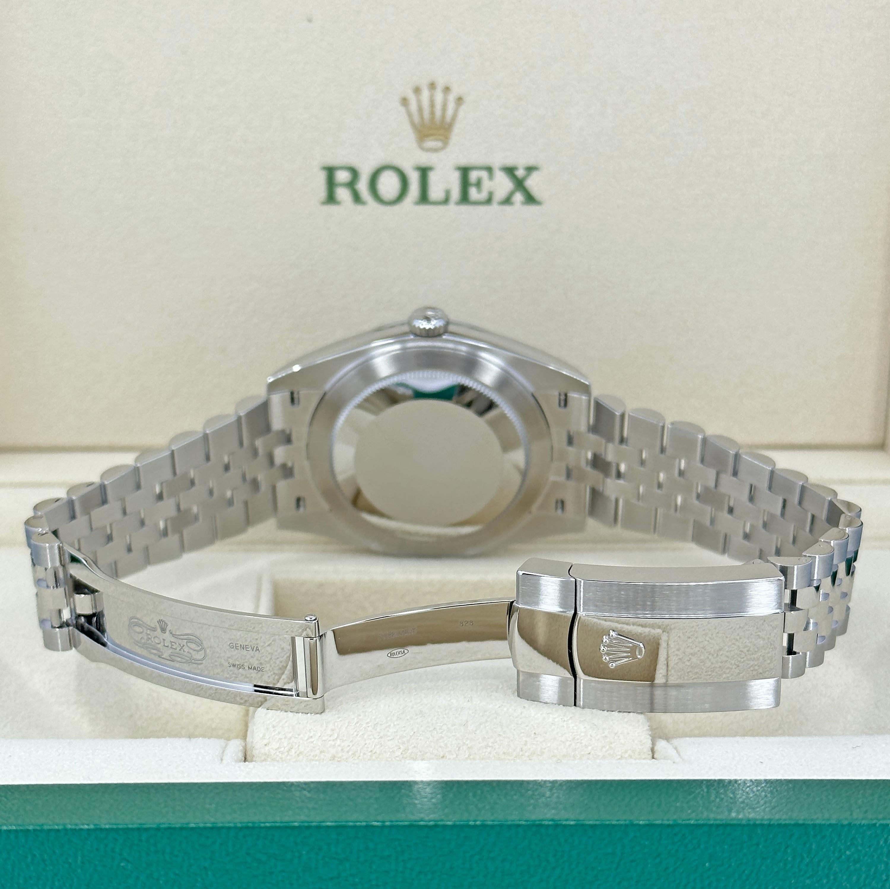 Ungetragene Rolex Datejust 41 Blue Jubilee Reference# 126334, Komplettset, 2025 im Angebot 11