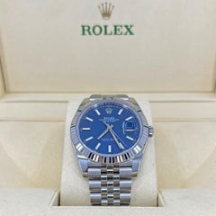 Ungetragene Rolex Datejust 41 Blue Jubilee Reference# 126334, Komplettset, 2025