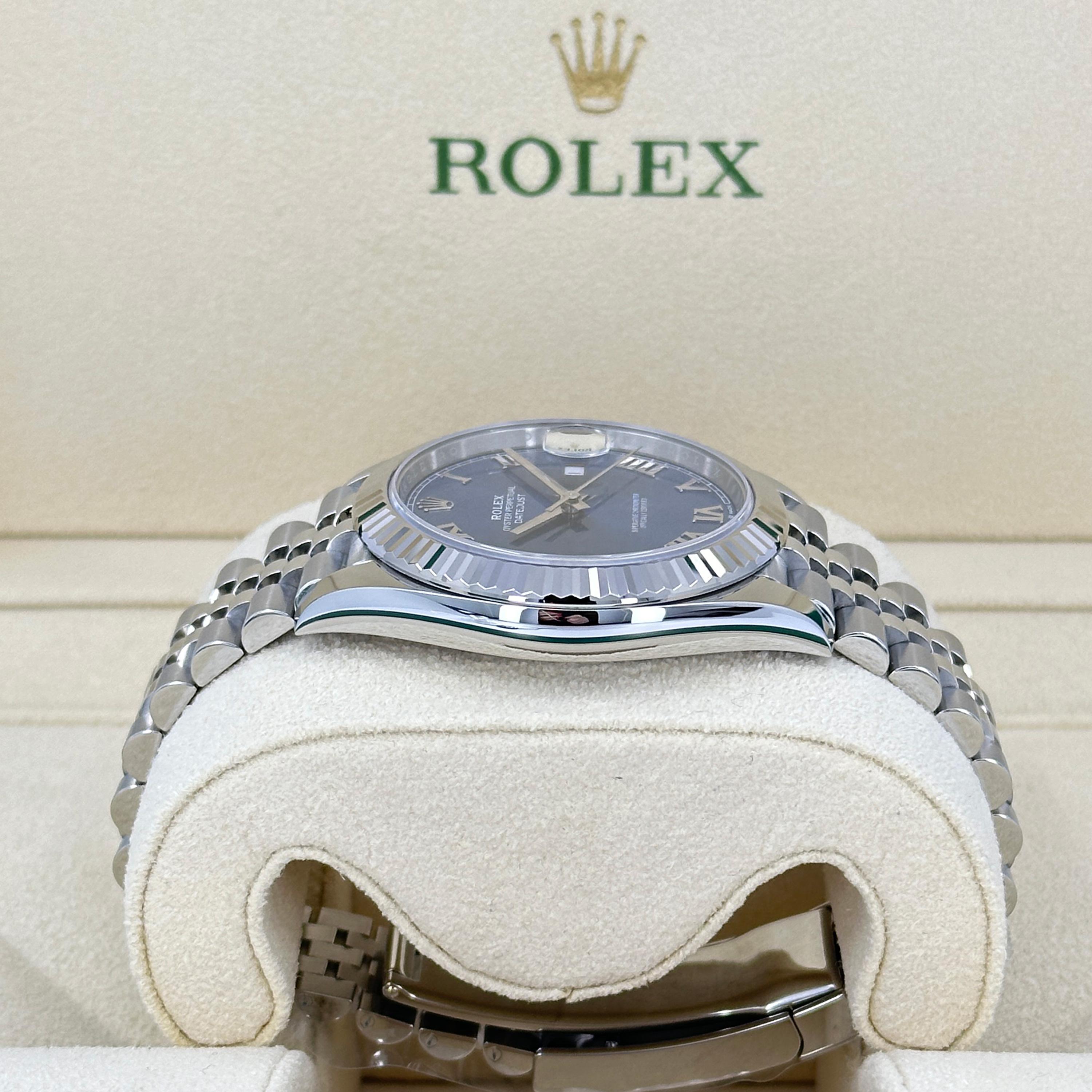 Ungetragene Rolex Datejust 41 Blue Jubilee Reference# 126334, Komplettset, 2025 für Damen oder Herren im Angebot