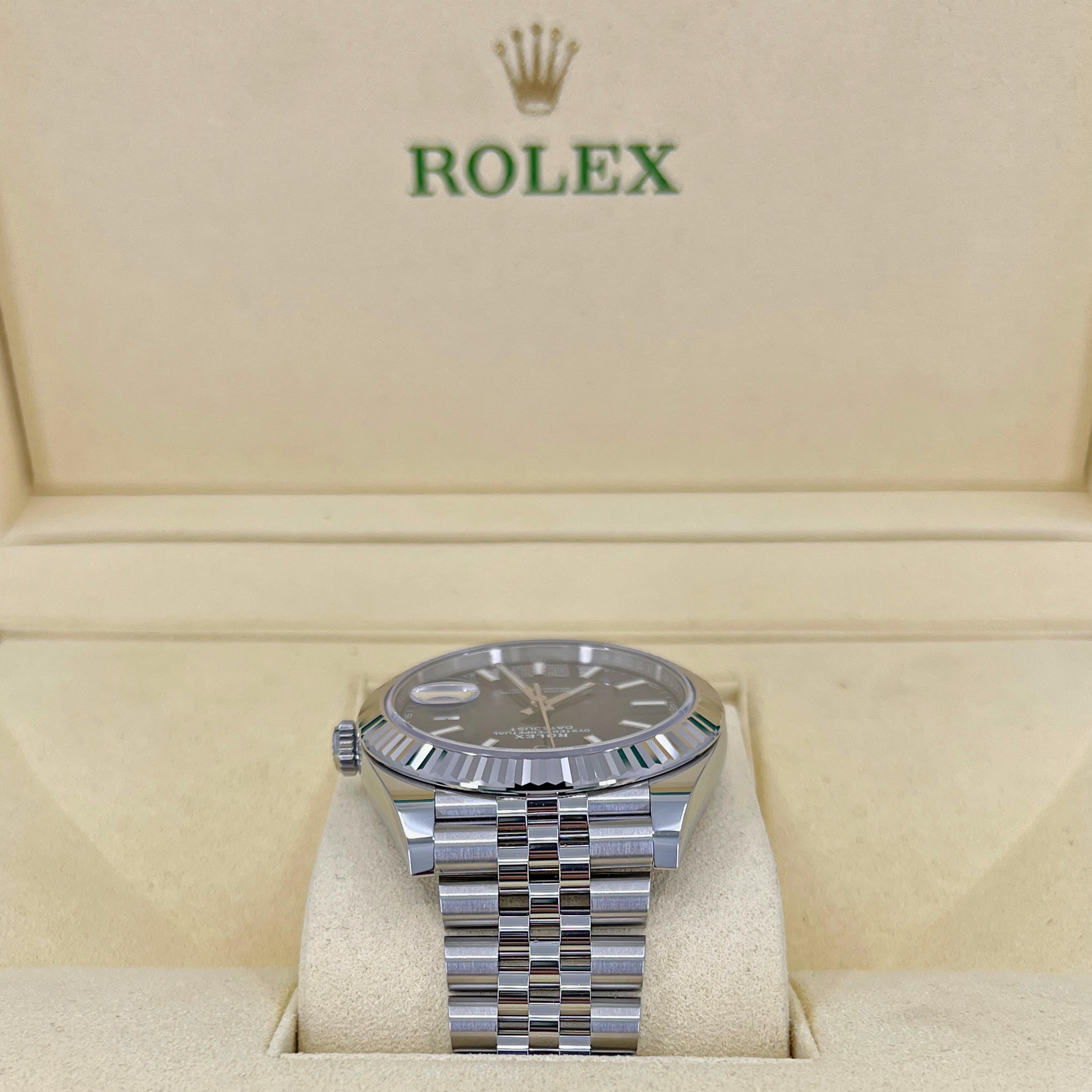 Ungetragene Rolex Datejust 41 Blue Jubilee Reference# 126334, Komplettset, 2025 für Damen oder Herren im Angebot