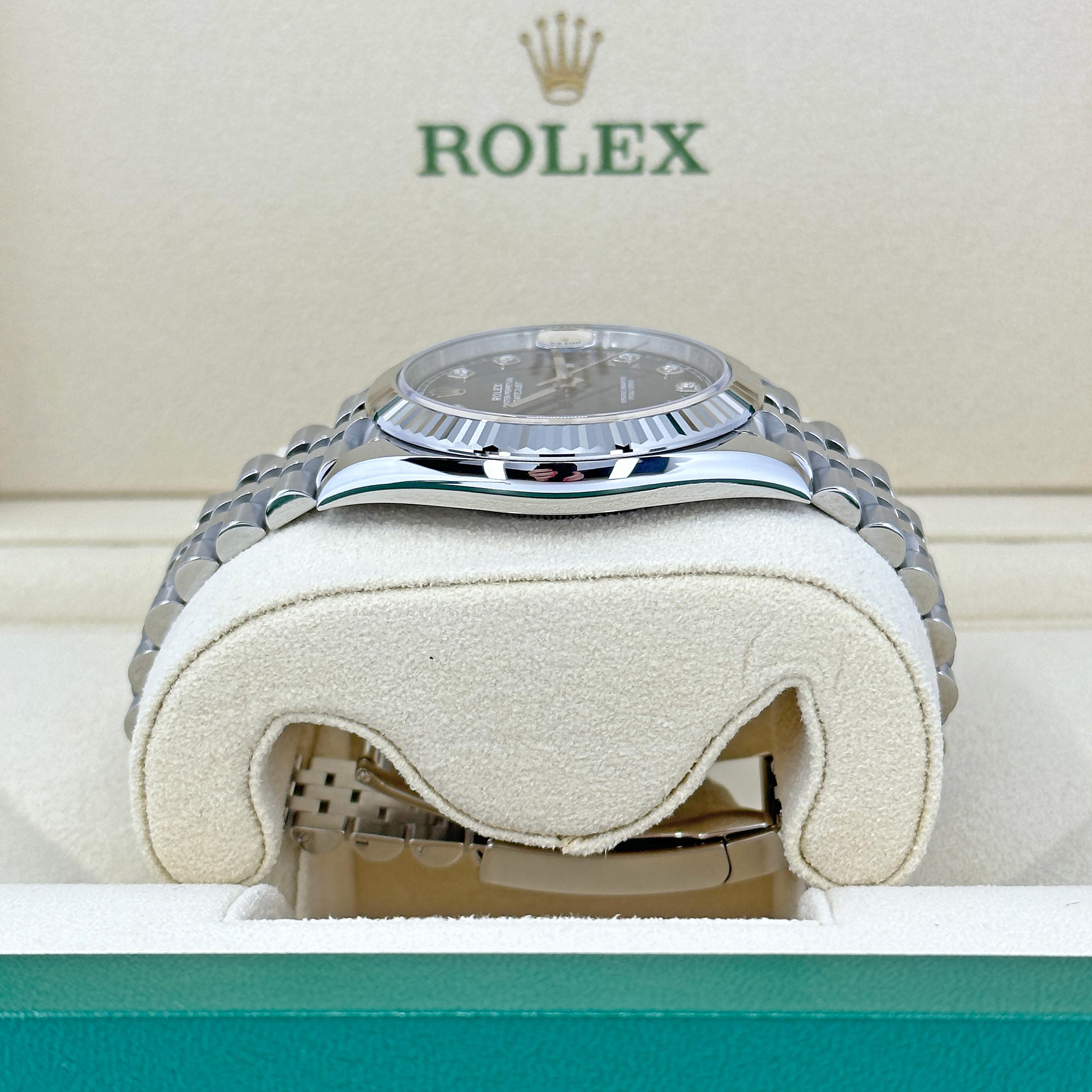 Ungetragene Rolex Datejust 41 Blue Jubilee Reference# 126334, Komplettset, 2025 im Angebot 1
