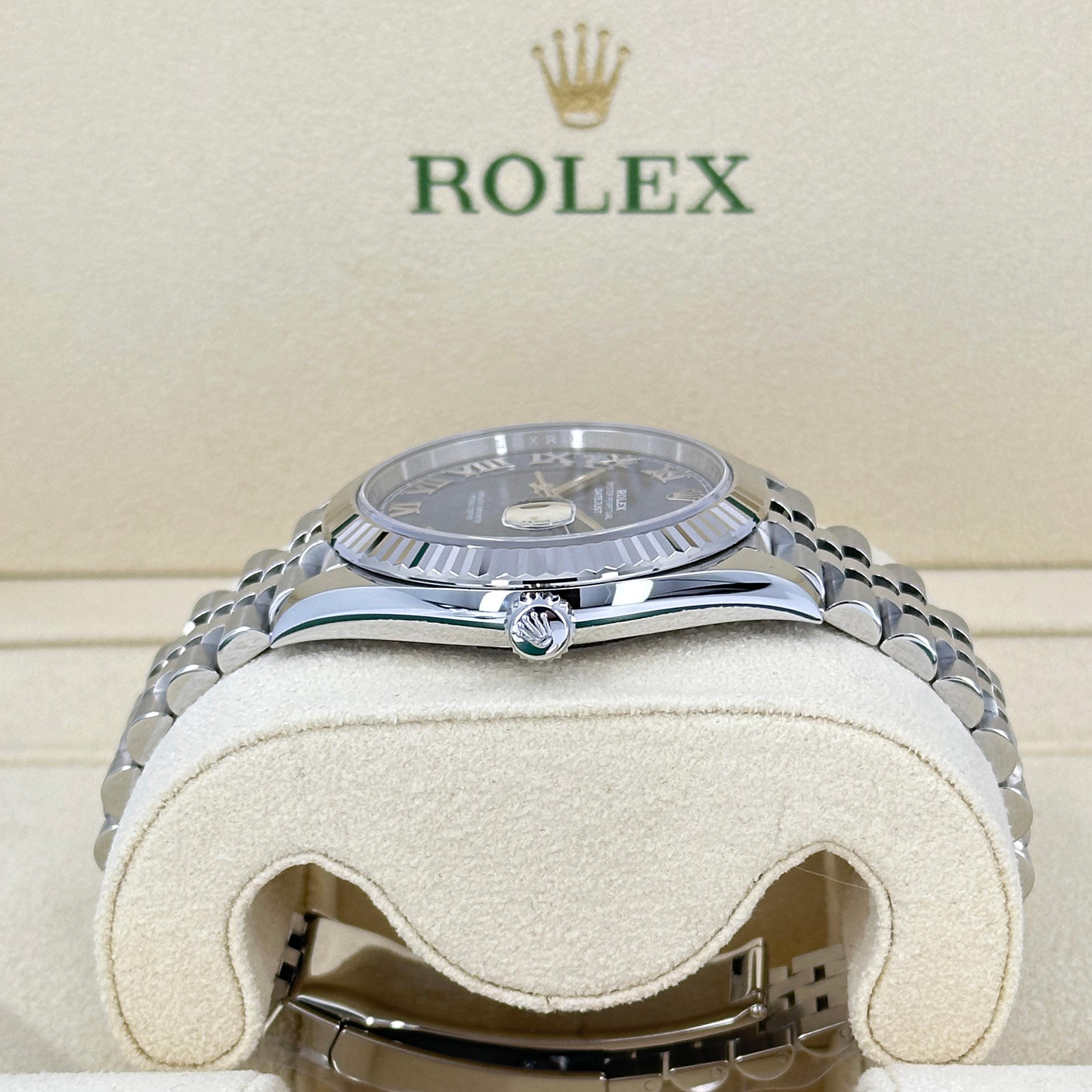 Ungetragene Rolex Datejust 41 Blue Jubilee Reference# 126334, Komplettset, 2025 im Angebot 2
