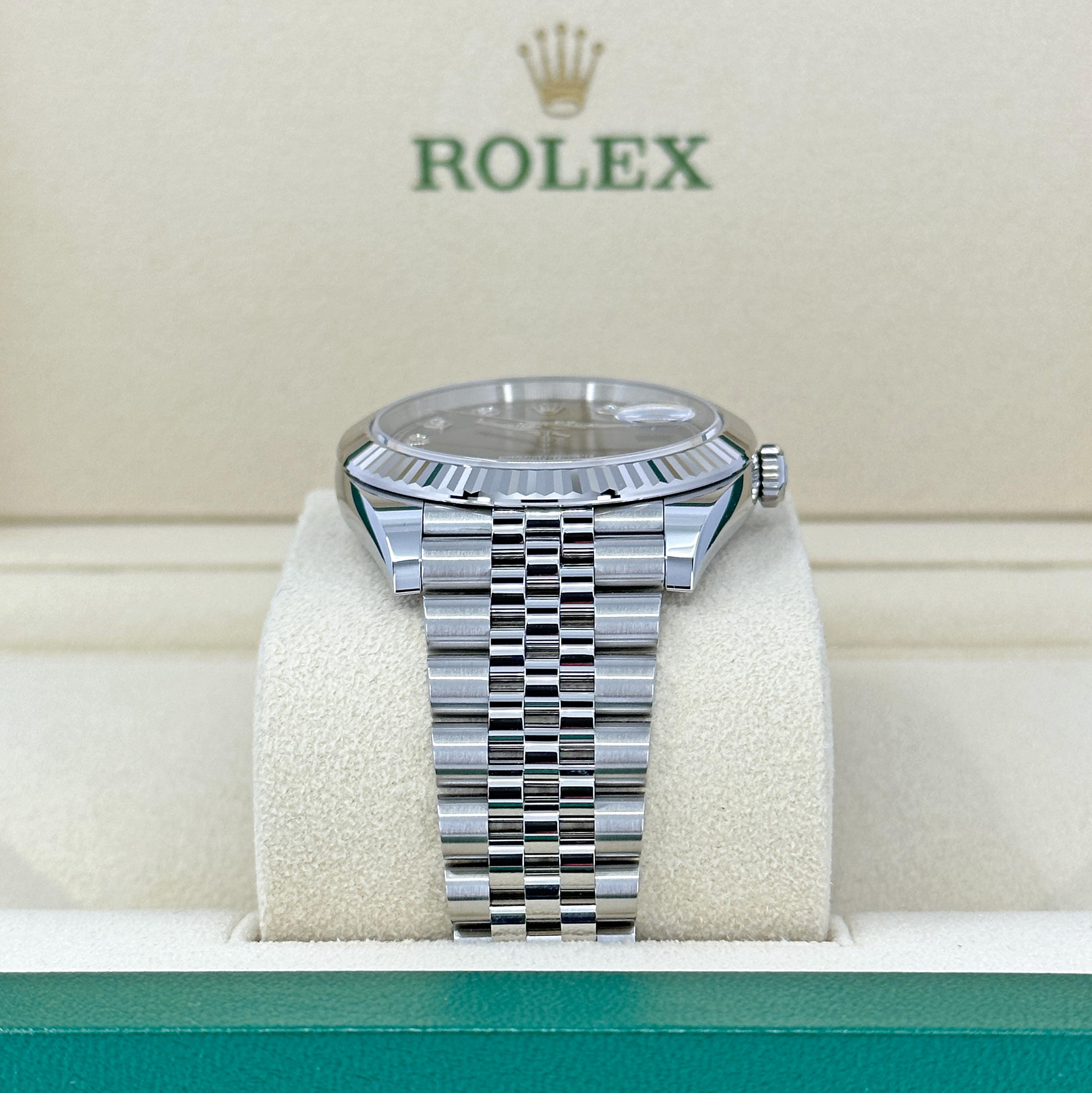 Ungetragene Rolex Datejust 41 Blue Jubilee Reference# 126334, Komplettset, 2025 im Angebot 2