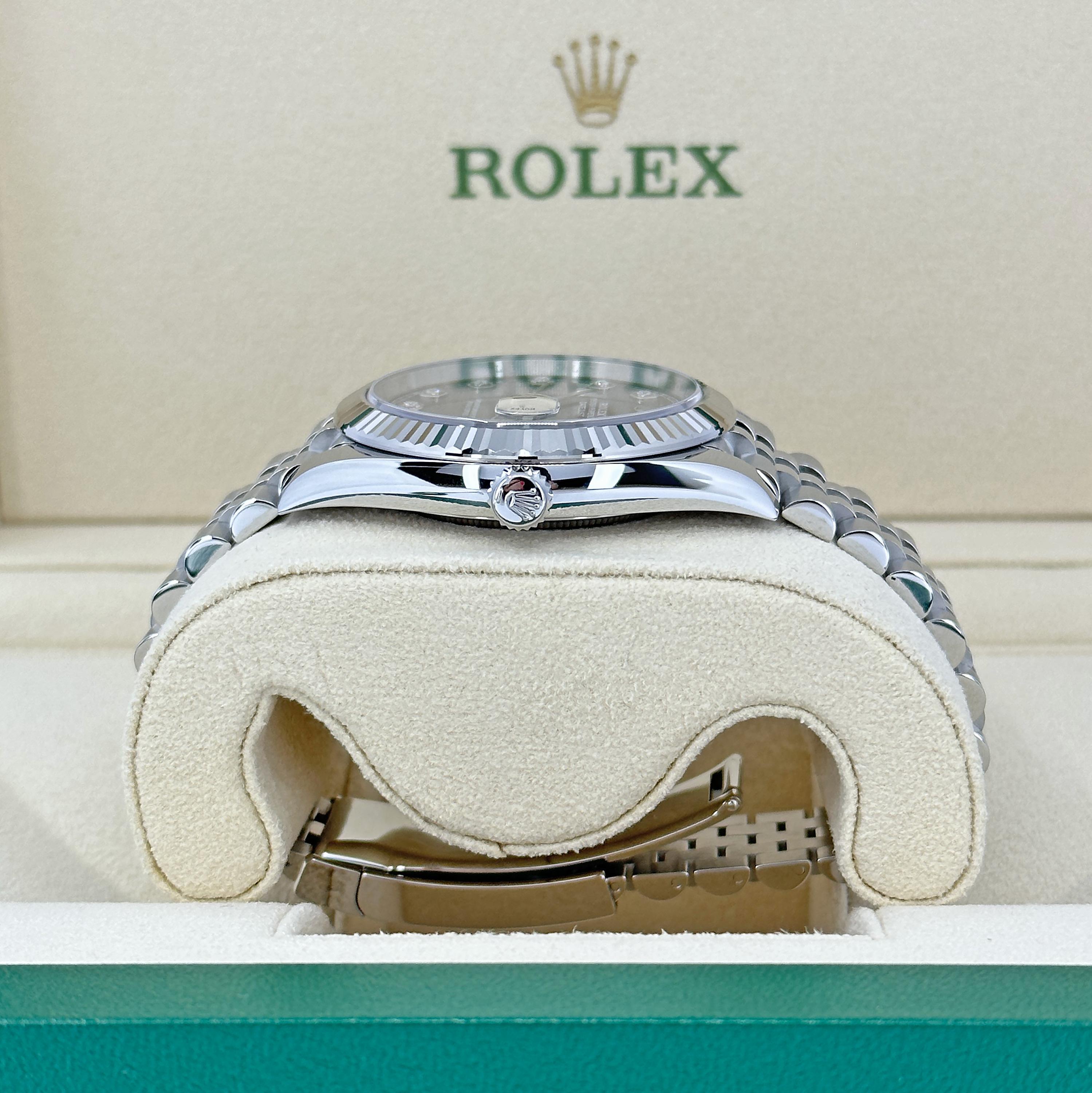 Ungetragene Rolex Datejust 41 Blue Jubilee Reference# 126334, Komplettset, 2025 im Angebot 3