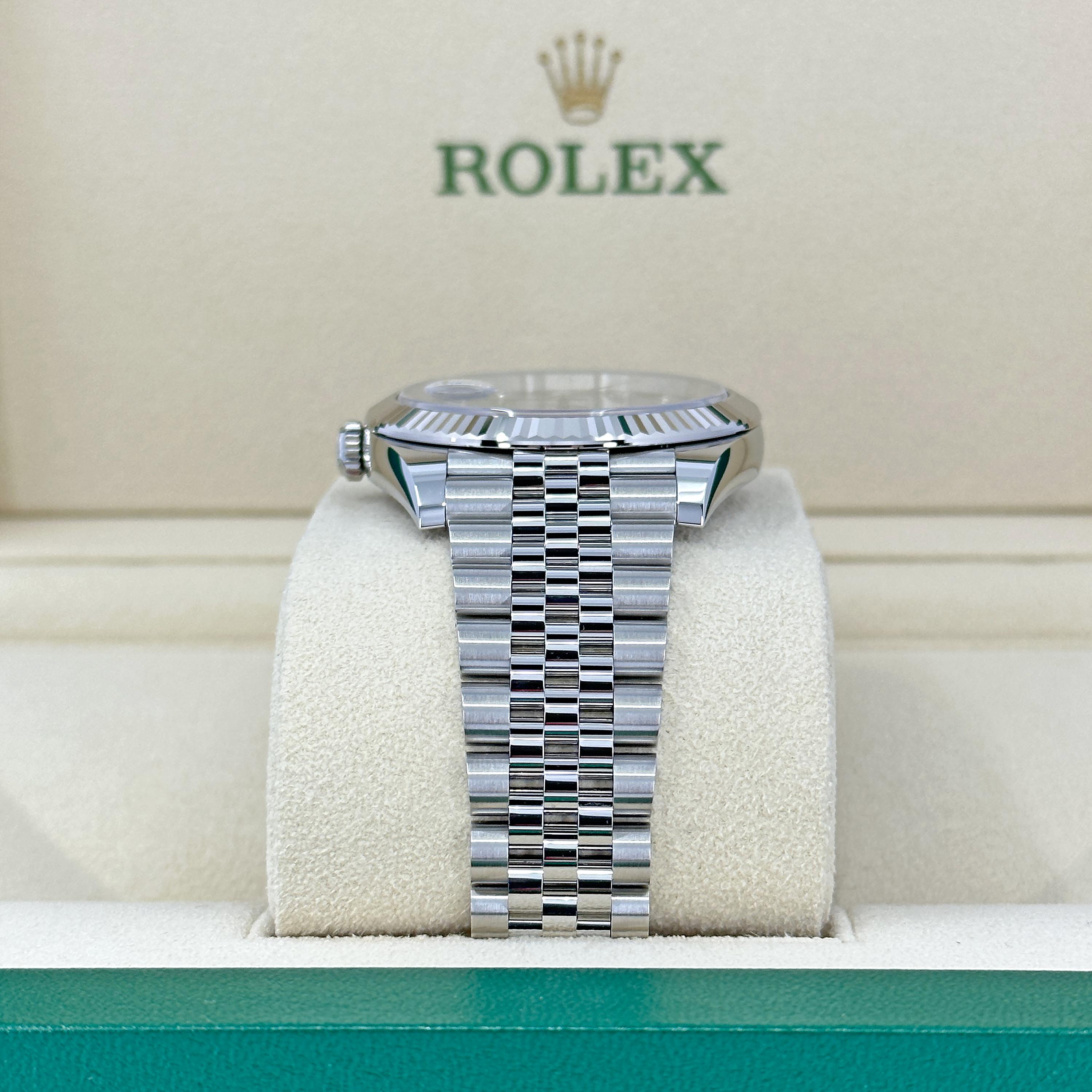 Ungetragene Rolex Datejust 41 Blue Jubilee Reference# 126334, Komplettset, 2025 im Angebot 4