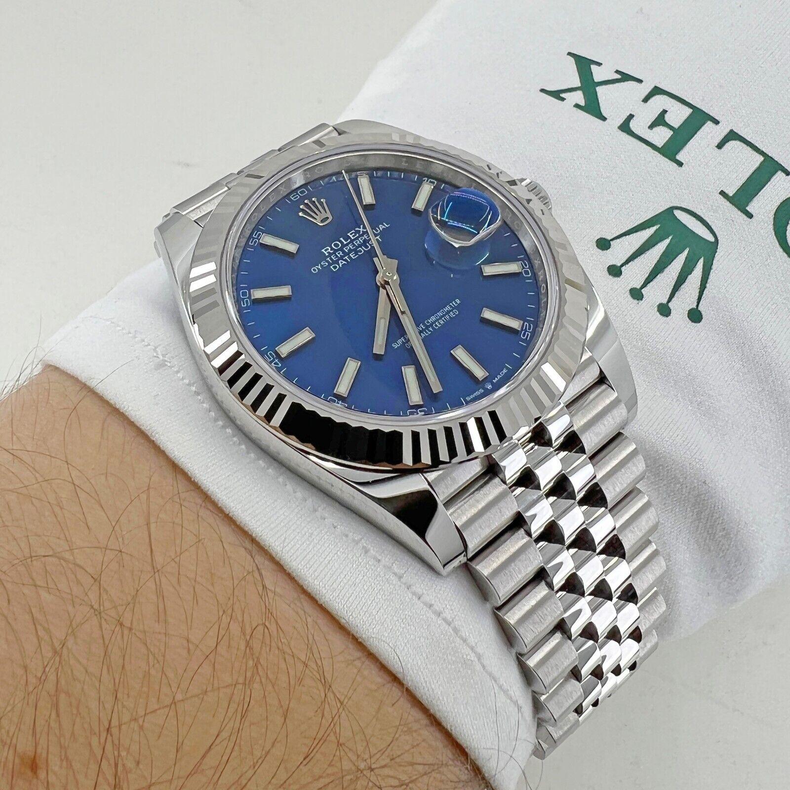 Ungetragene Rolex Datejust 41 Blue Jubilee Reference# 126334, Komplettset, 2025 im Angebot 5